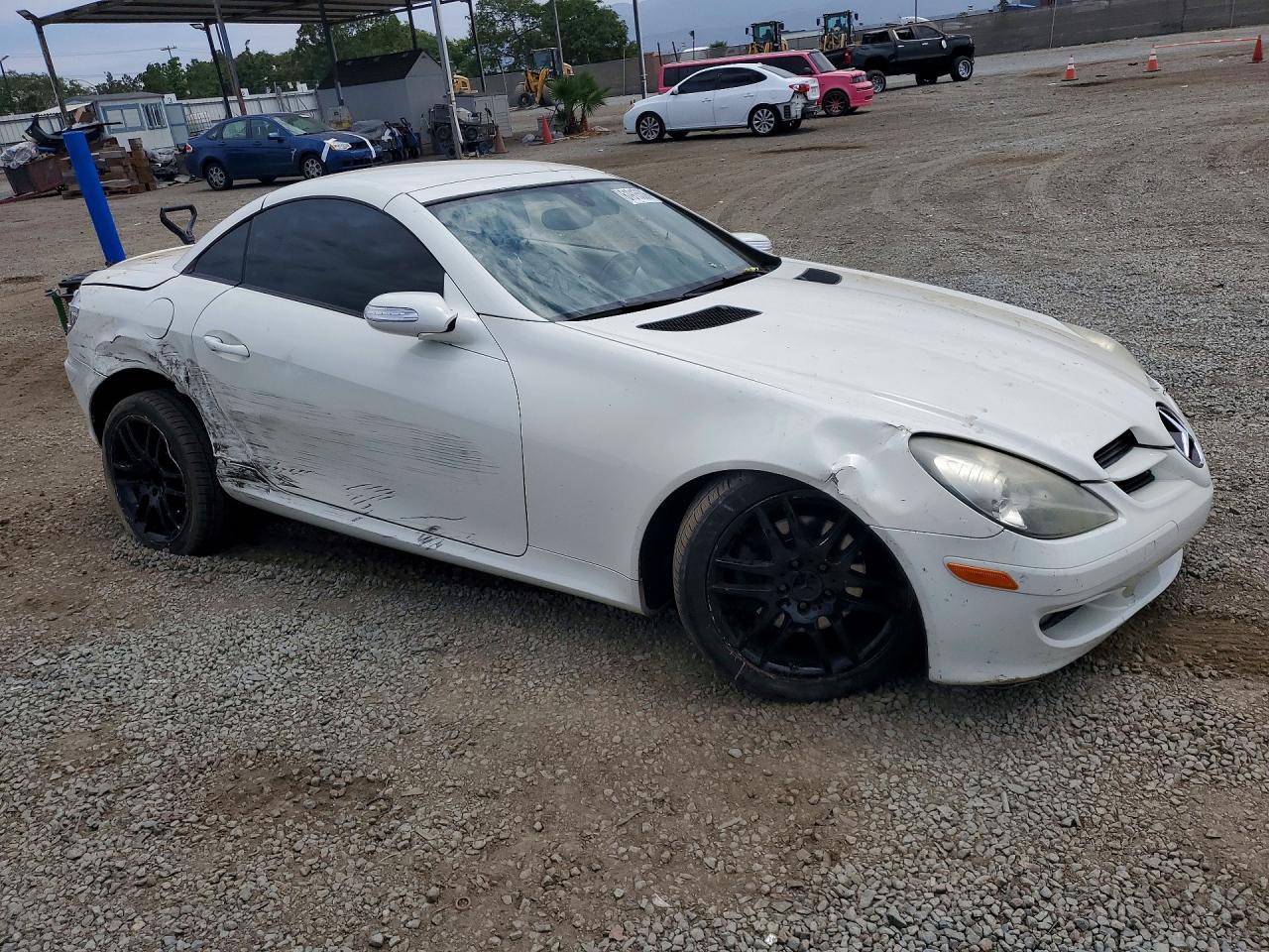 2008 Mercedes-benz Slk 280 White vin: WDBWK54F68F189454