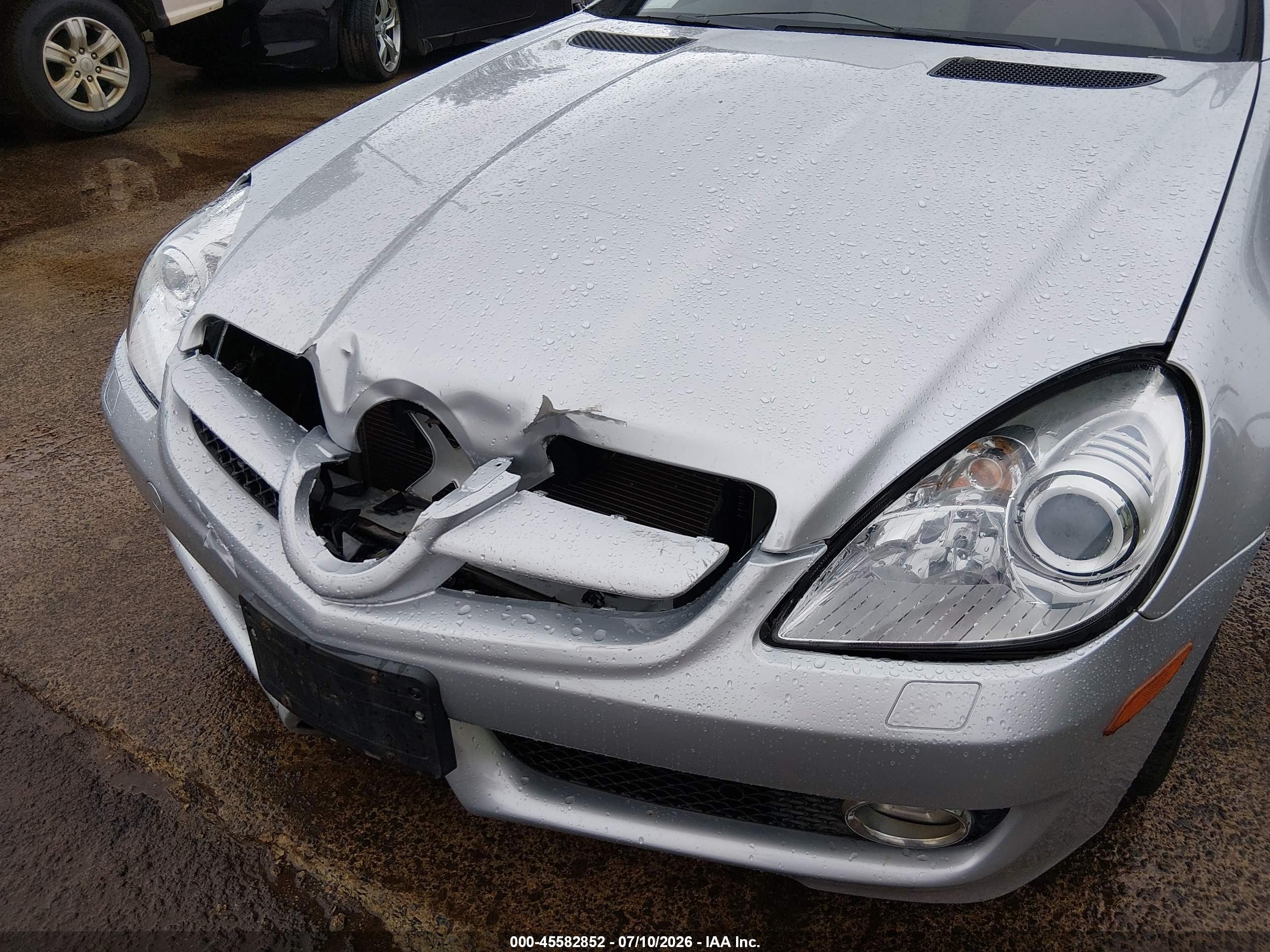2009 Mercedes-benz Slk 300   Silver vin: WDBWK54F69F192646