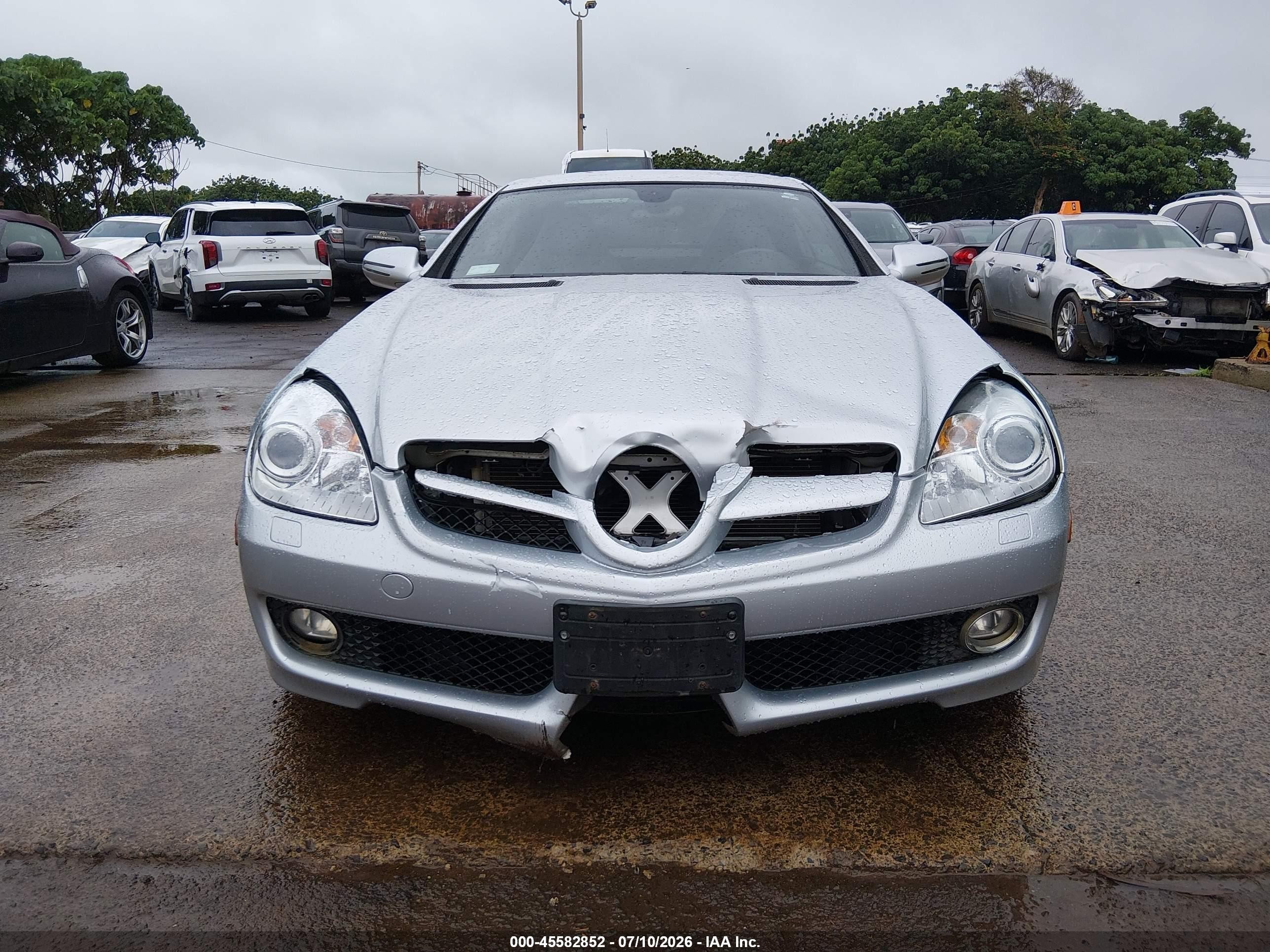 2009 Mercedes-benz Slk 300   Silver vin: WDBWK54F69F192646
