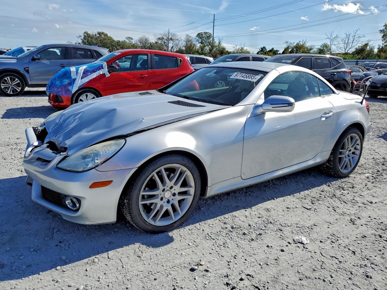 2009 Mercedes-benz Slk 300 Silver vin: WDBWK54F69F198723