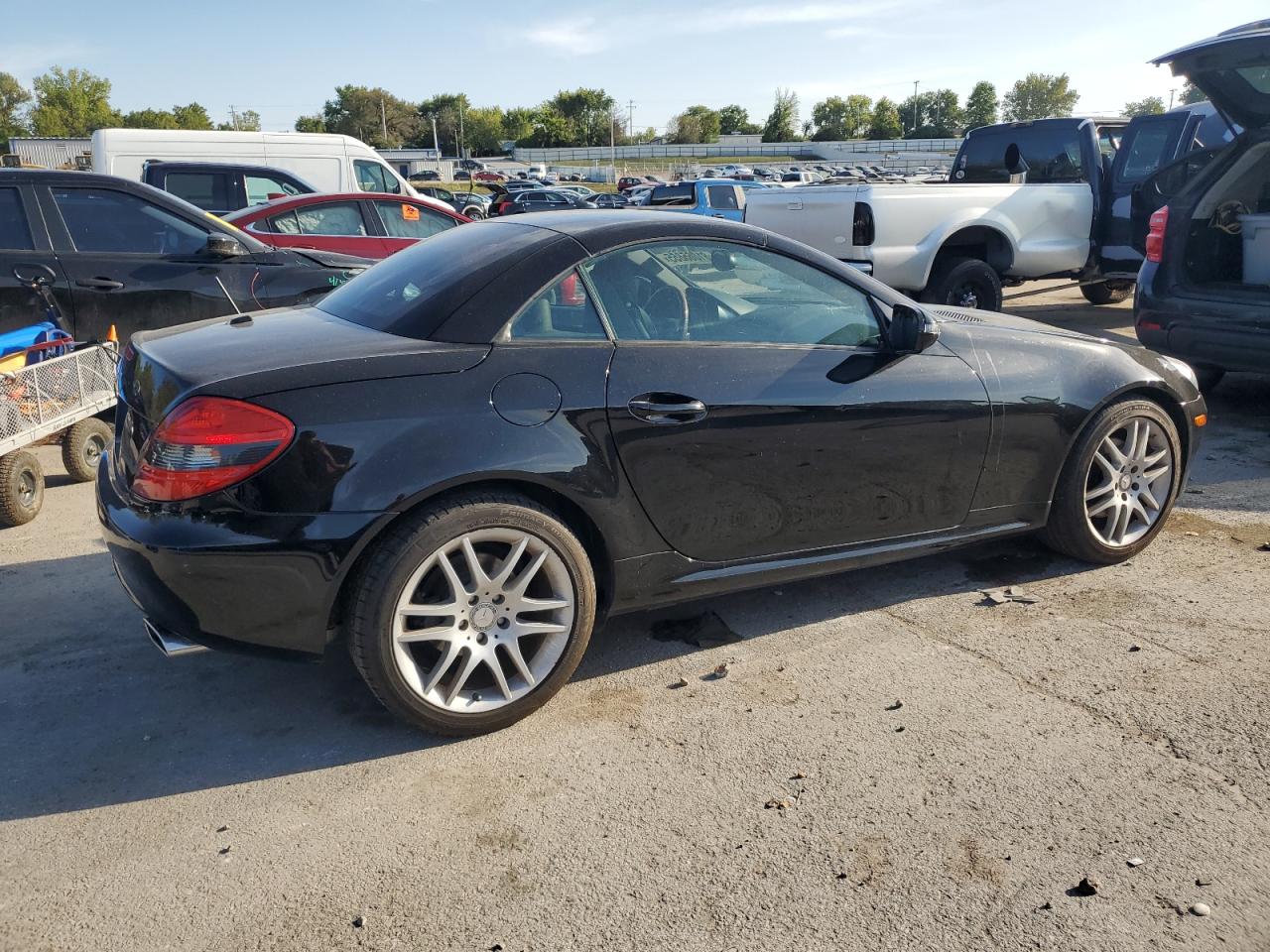 2009 Mercedes-benz Slk 300 Black vin: WDBWK54F69F202916