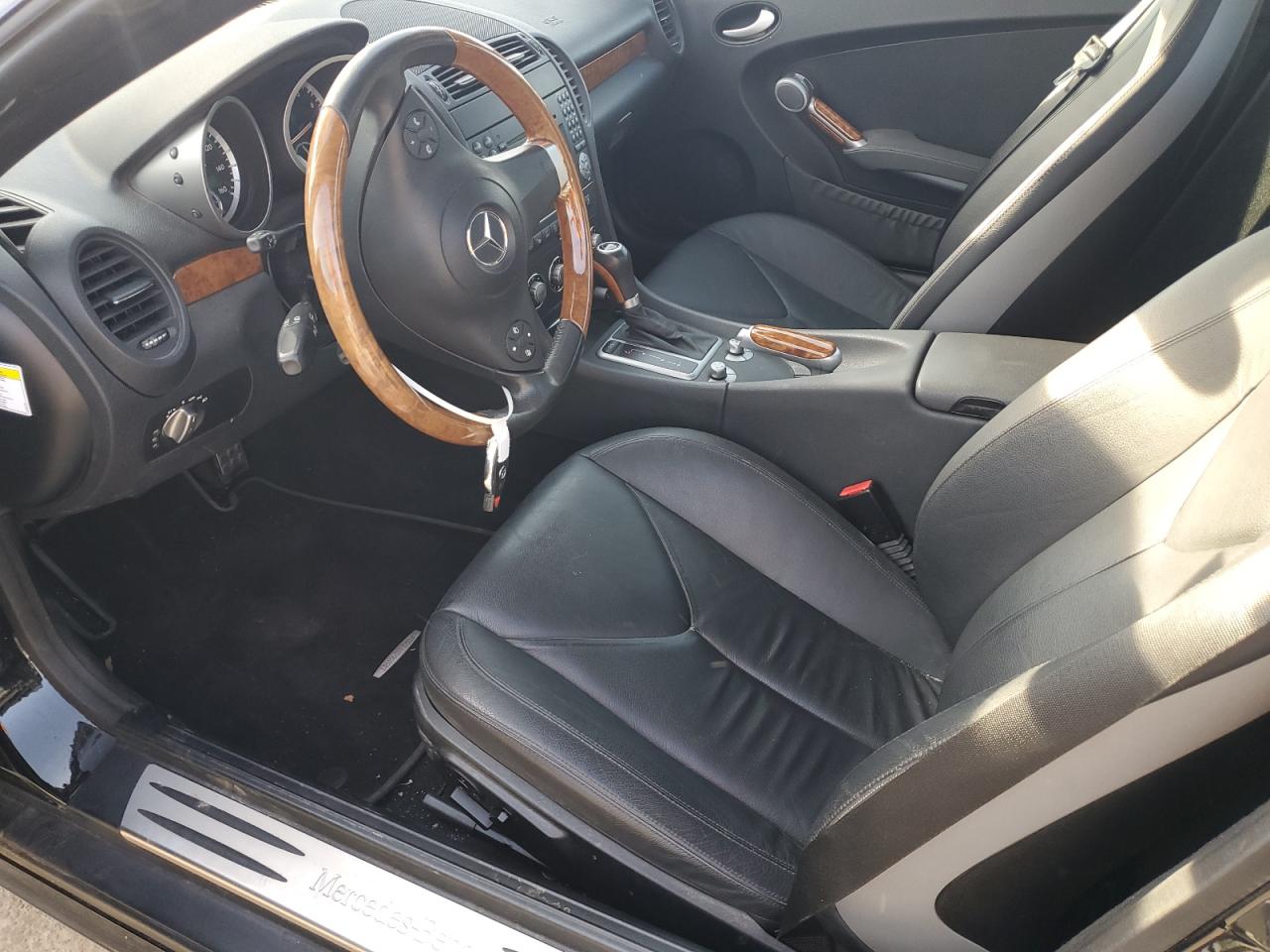 2009 Mercedes-benz Slk 300 Black vin: WDBWK54F69F202916