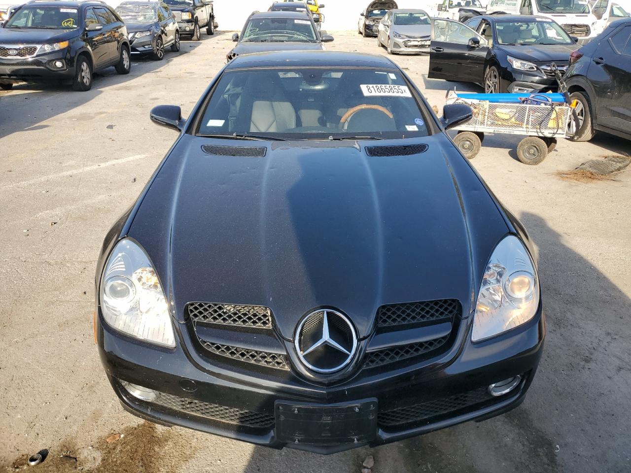 2009 Mercedes-benz Slk 300 Black vin: WDBWK54F69F202916
