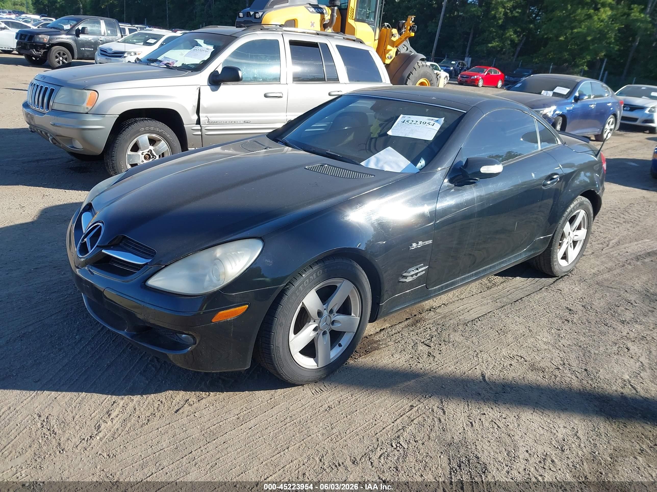 2006 Mercedes-benz Slk 280   Black vin: WDBWK54F76F077307