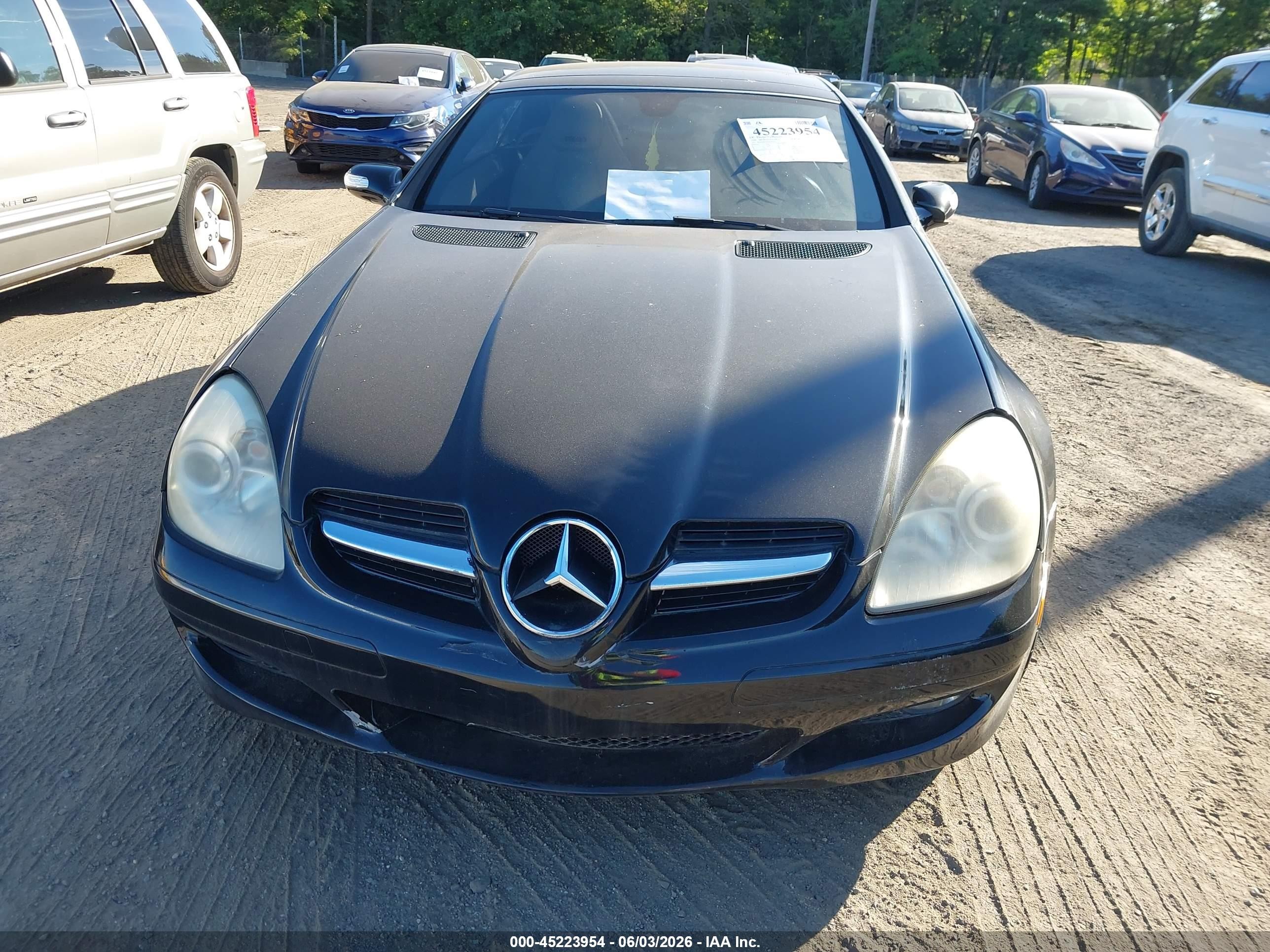 2006 Mercedes-benz Slk 280   Black vin: WDBWK54F76F077307