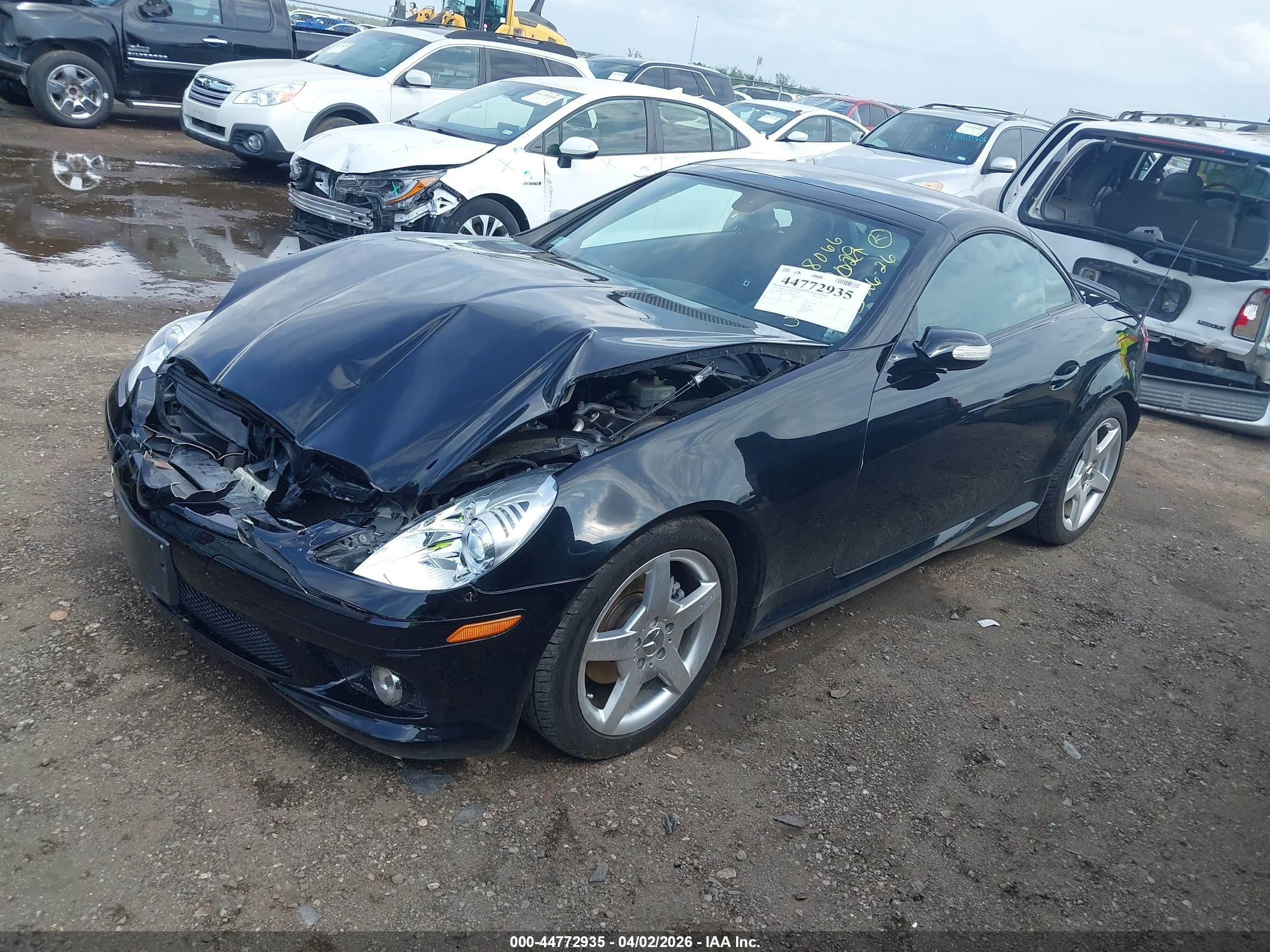 2007 Mercedes-benz Slk 280   Black vin: WDBWK54F77F142206