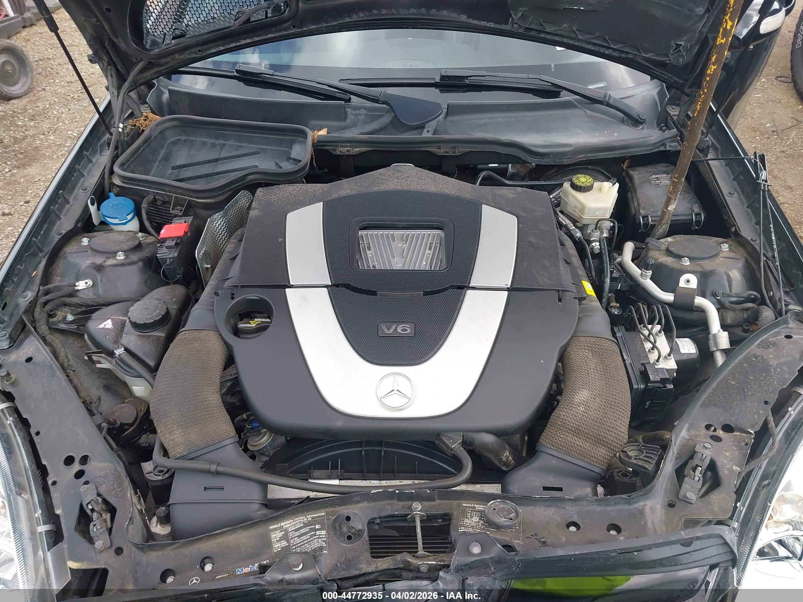 2007 Mercedes-benz Slk 280   Black vin: WDBWK54F77F142206