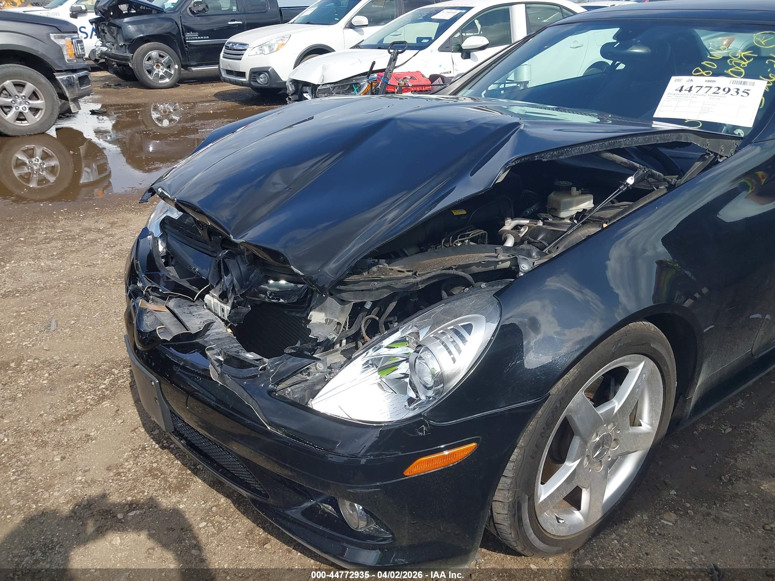 2007 Mercedes-benz Slk 280   Black vin: WDBWK54F77F142206