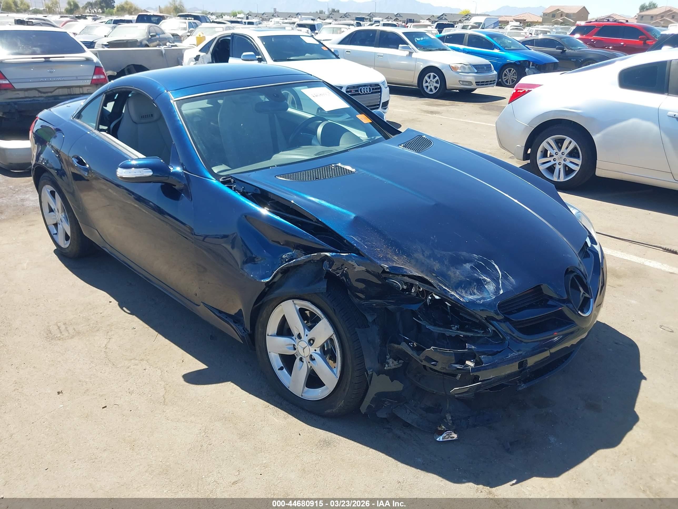 2007 Mercedes-benz Slk 280   Blue vin: WDBWK54F77F149673