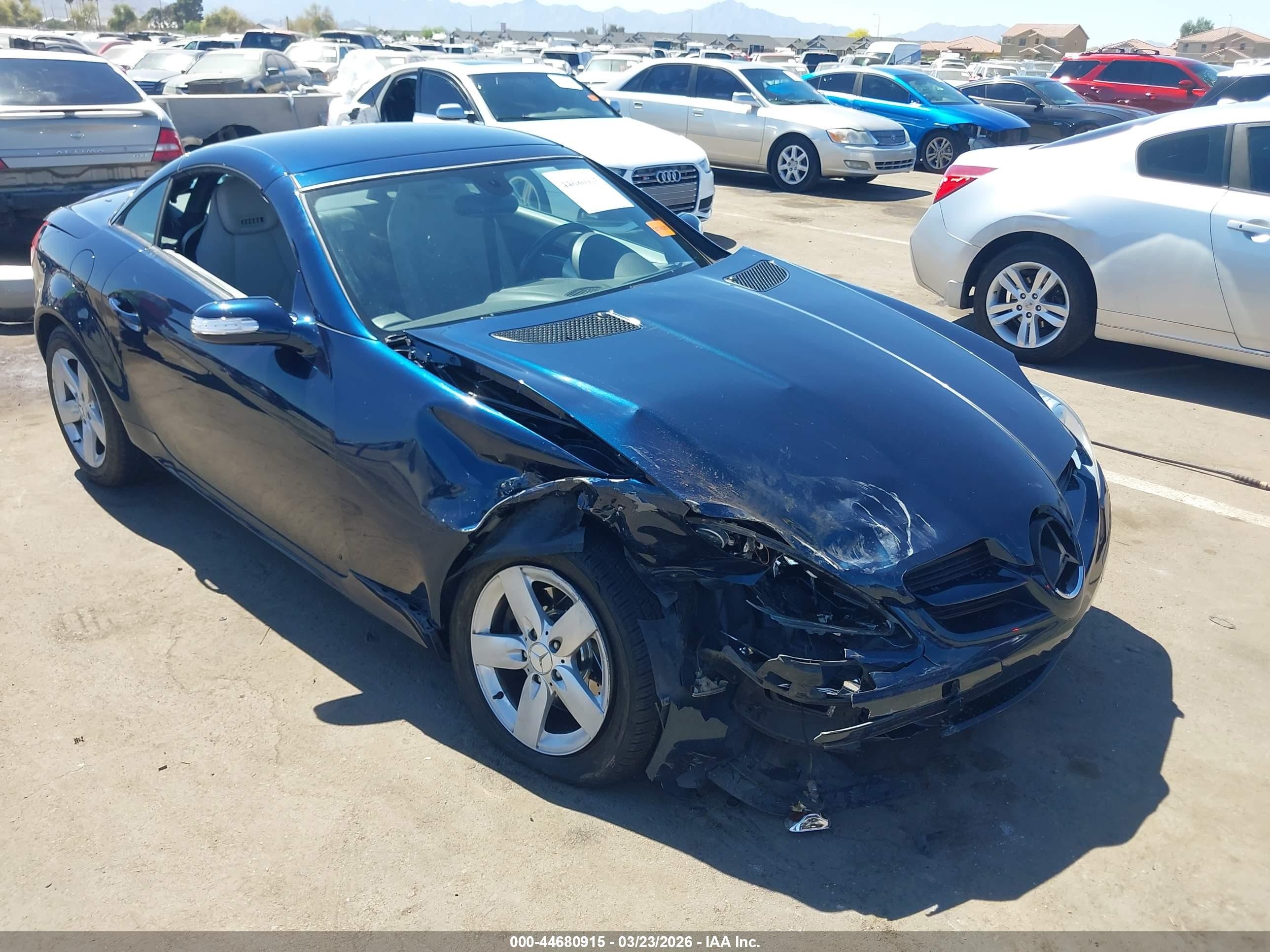 2007 Mercedes-benz Slk 280   Blue vin: WDBWK54F77F149673