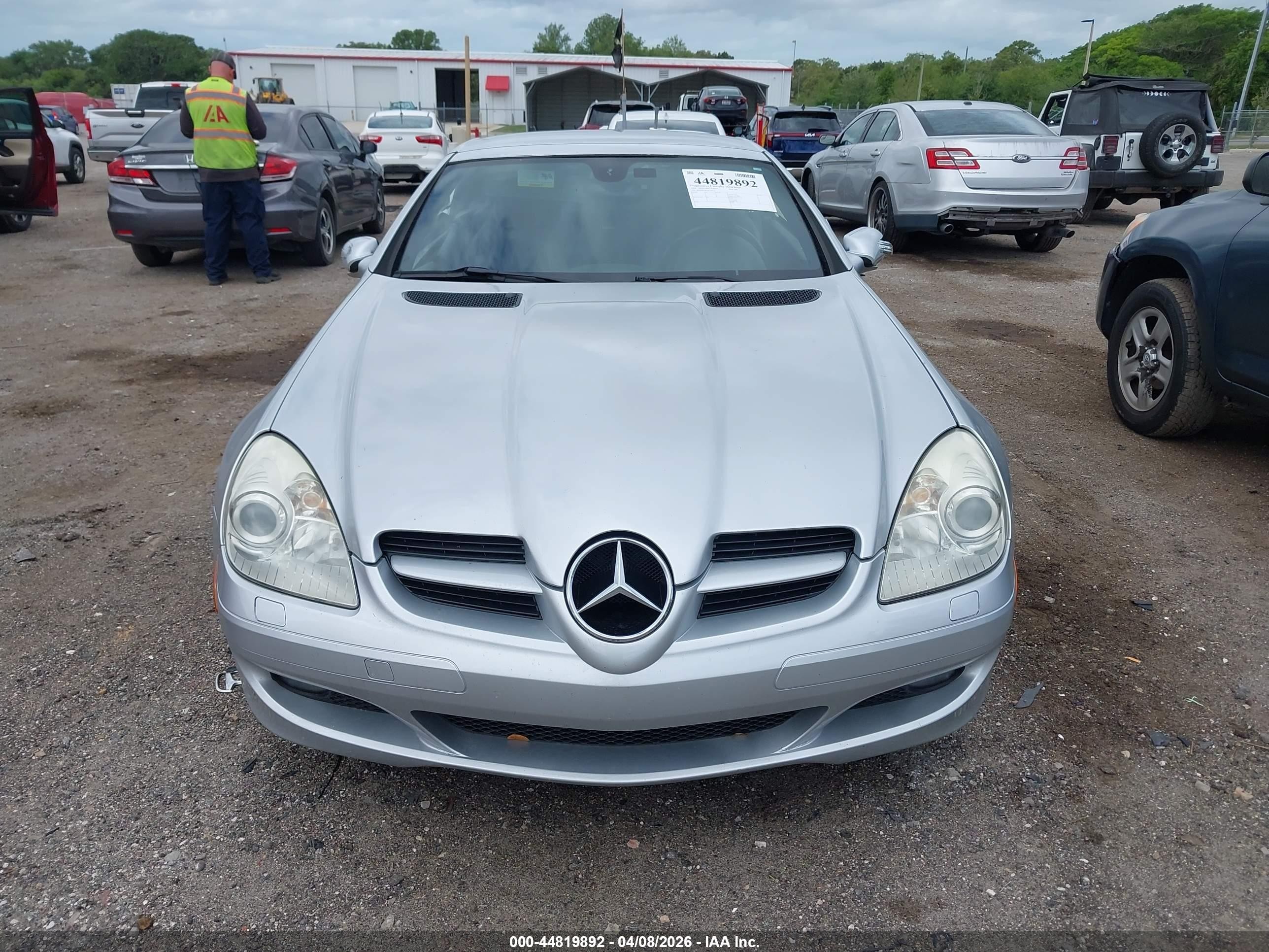 2008 Mercedes-benz Slk 280   Silver vin: WDBWK54F78F184215