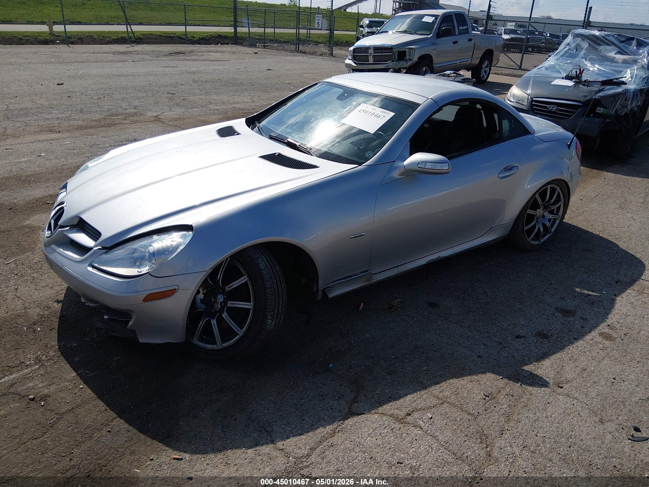 2008 Mercedes-benz Slk 280 Silver vin: WDBWK54F78F185171