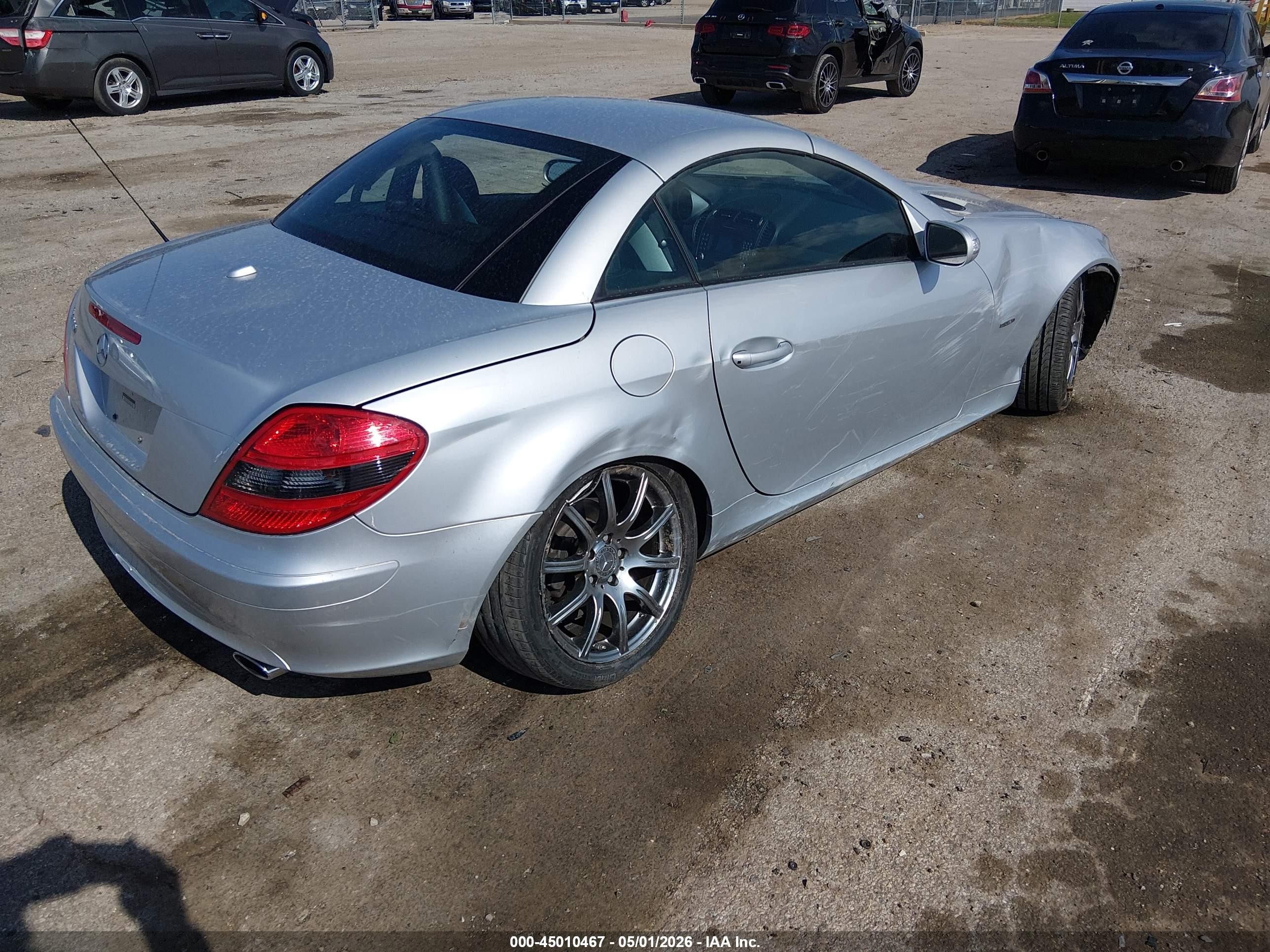 2008 Mercedes-benz Slk 280 Silver vin: WDBWK54F78F185171