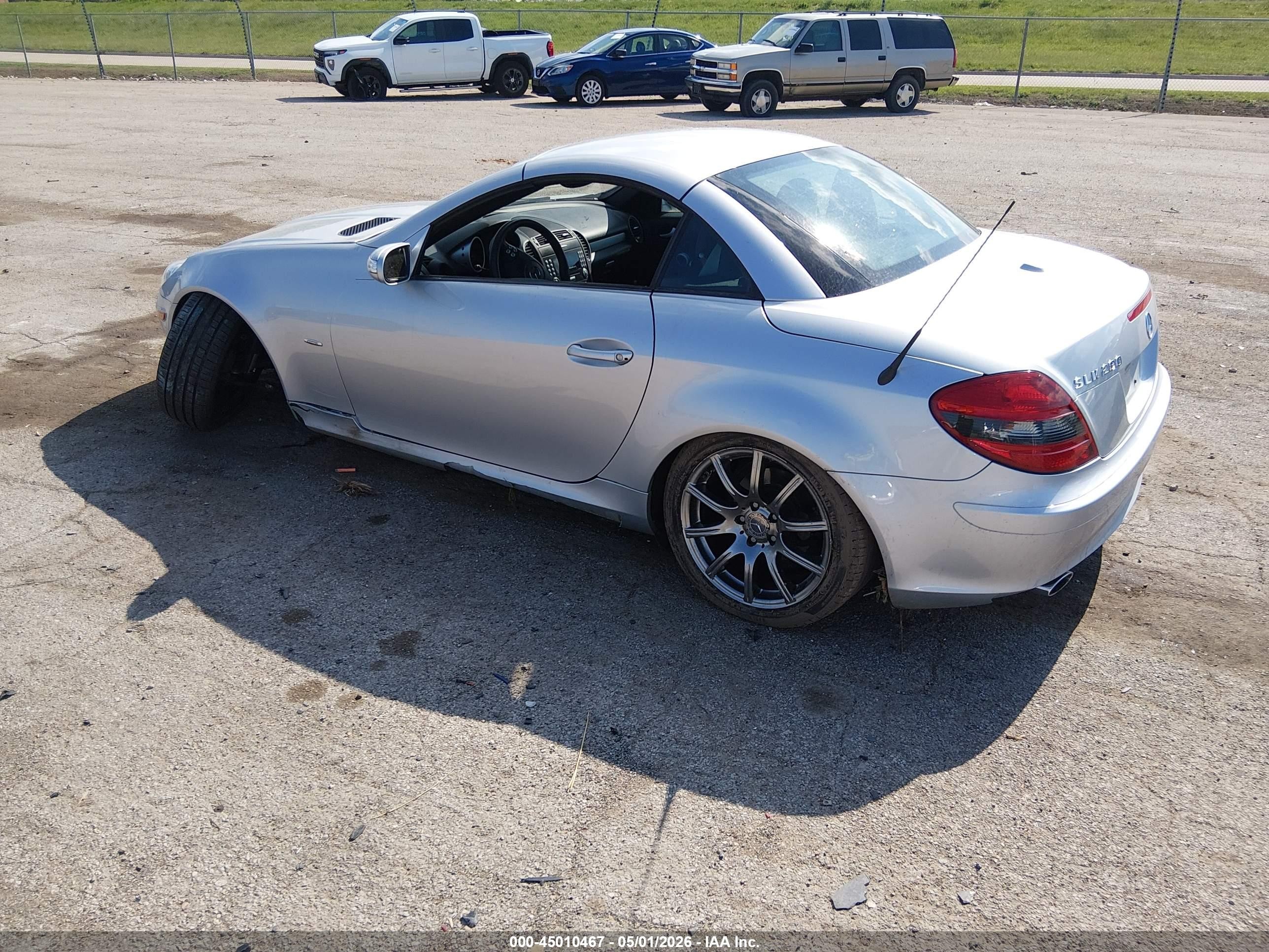 2008 Mercedes-benz Slk 280 Silver vin: WDBWK54F78F185171