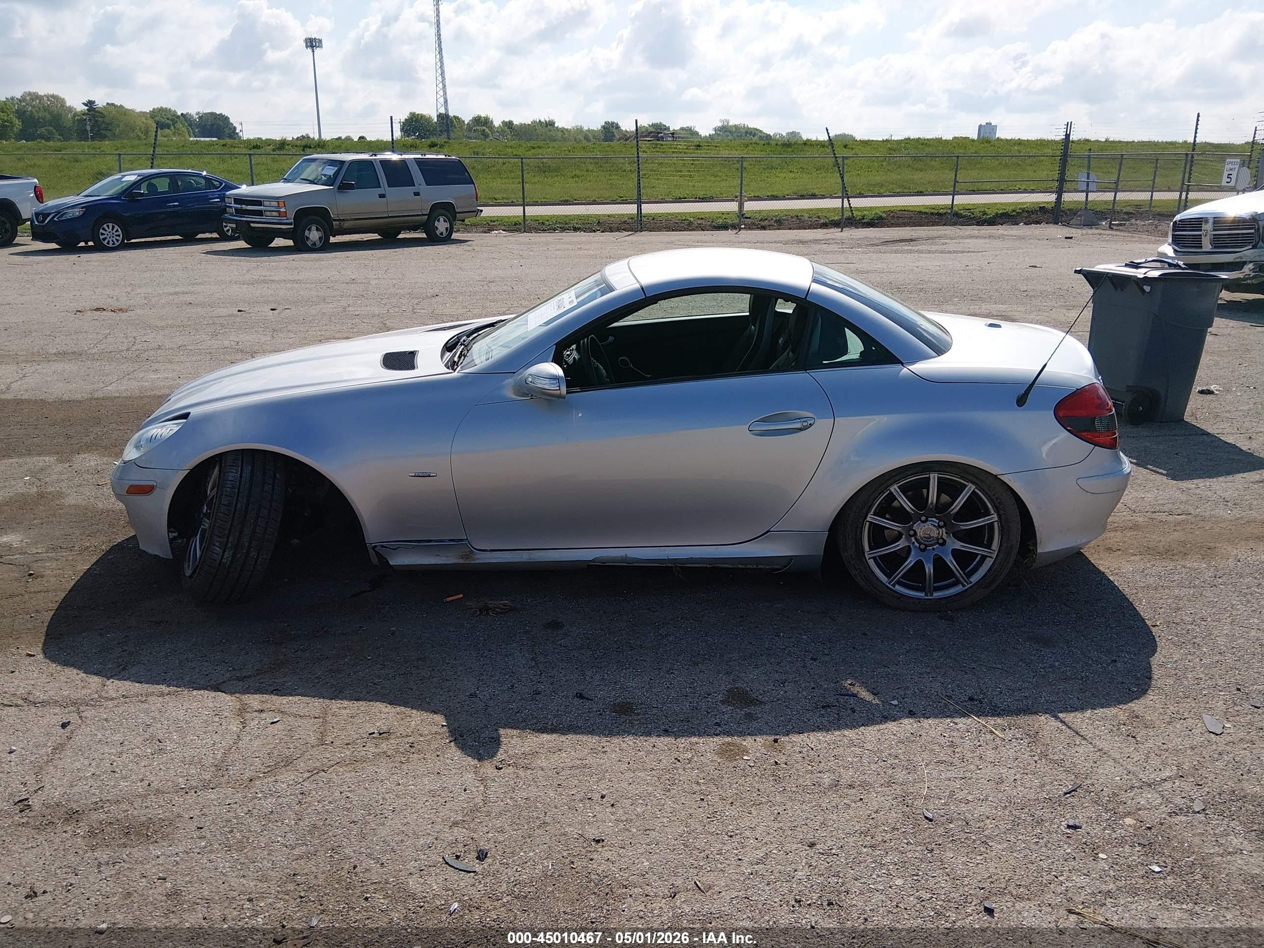 2008 Mercedes-benz Slk 280 Silver vin: WDBWK54F78F185171