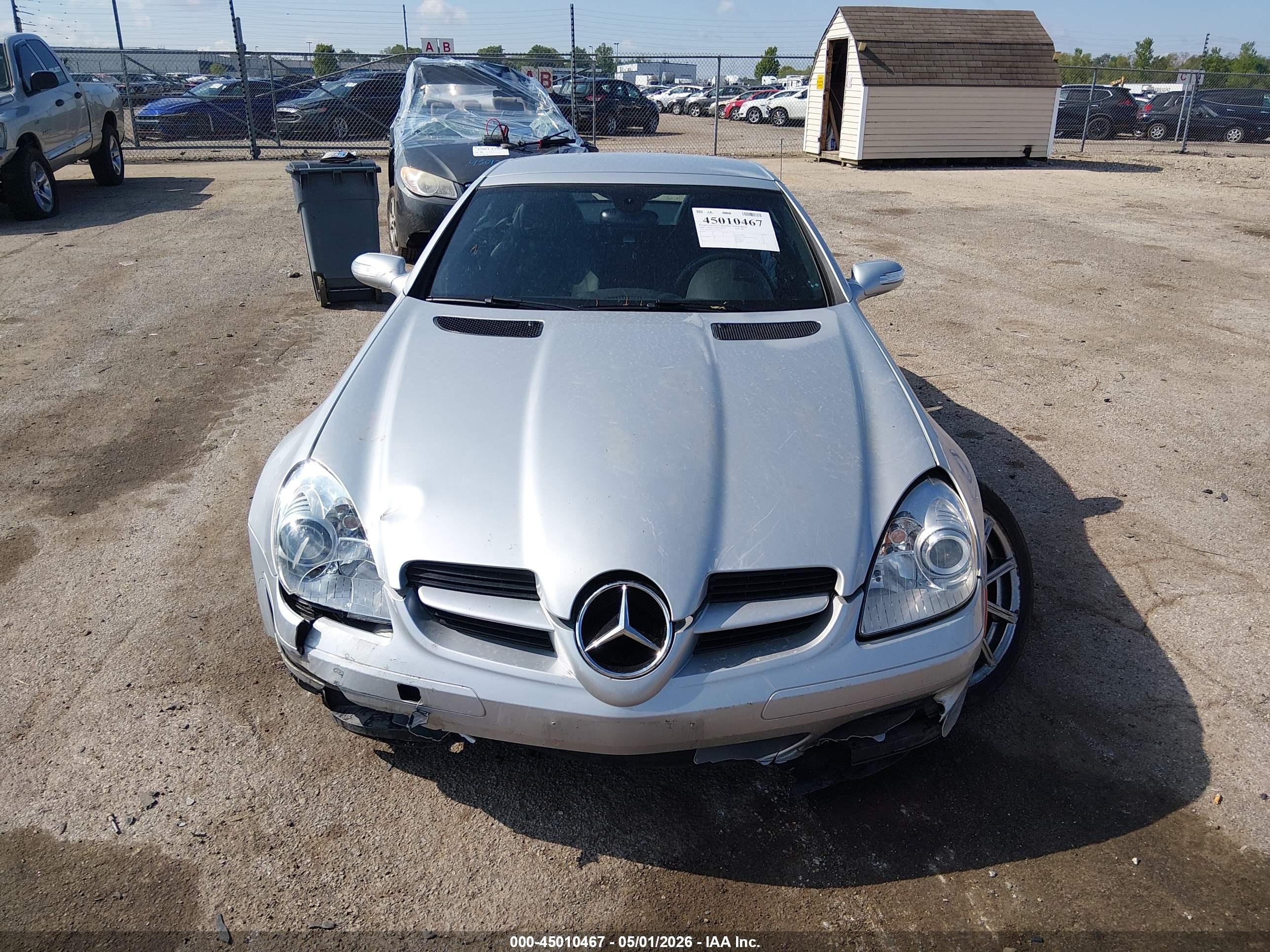 2008 Mercedes-benz Slk 280 Silver vin: WDBWK54F78F185171
