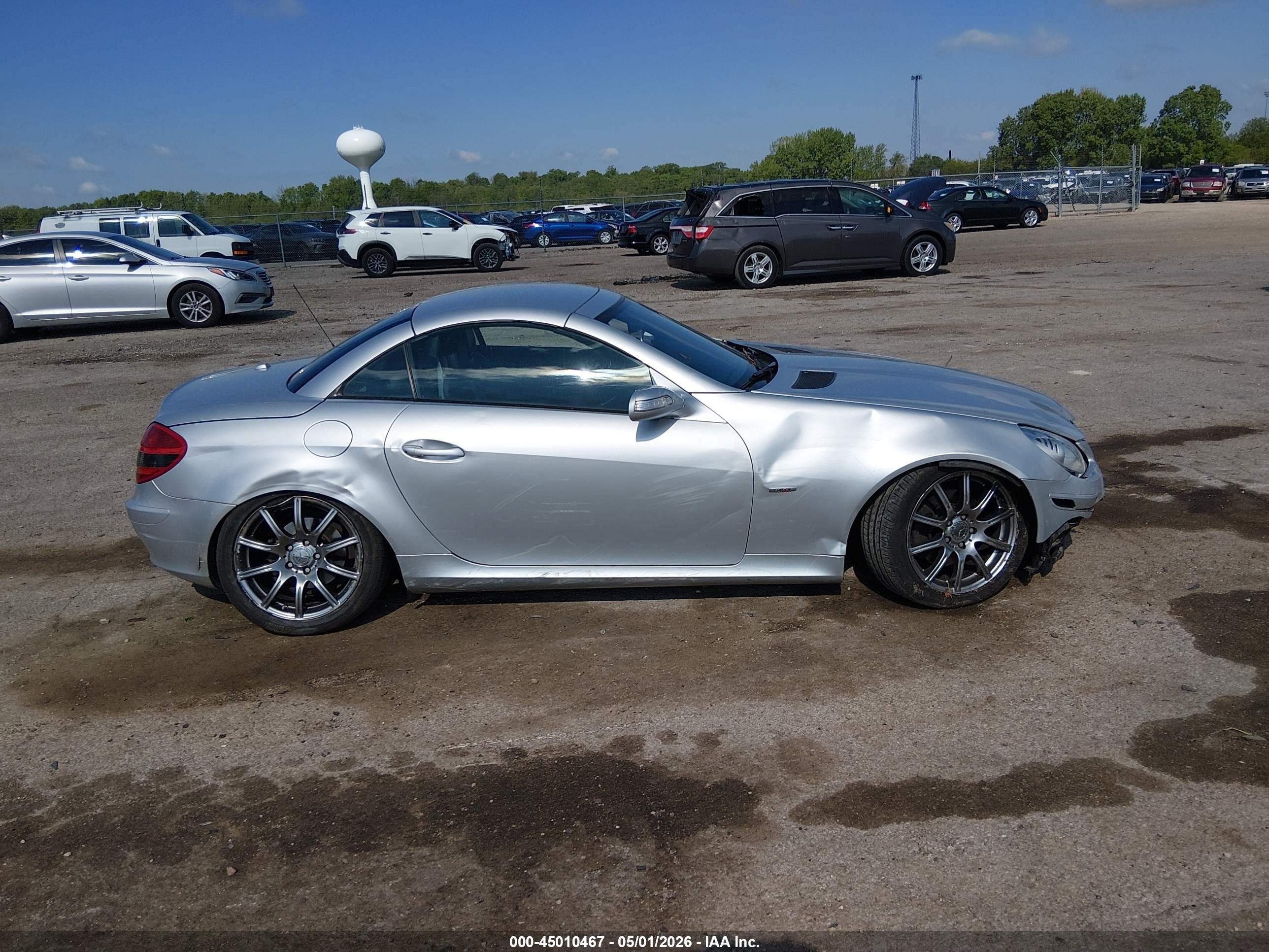 2008 Mercedes-benz Slk 280 Silver vin: WDBWK54F78F185171