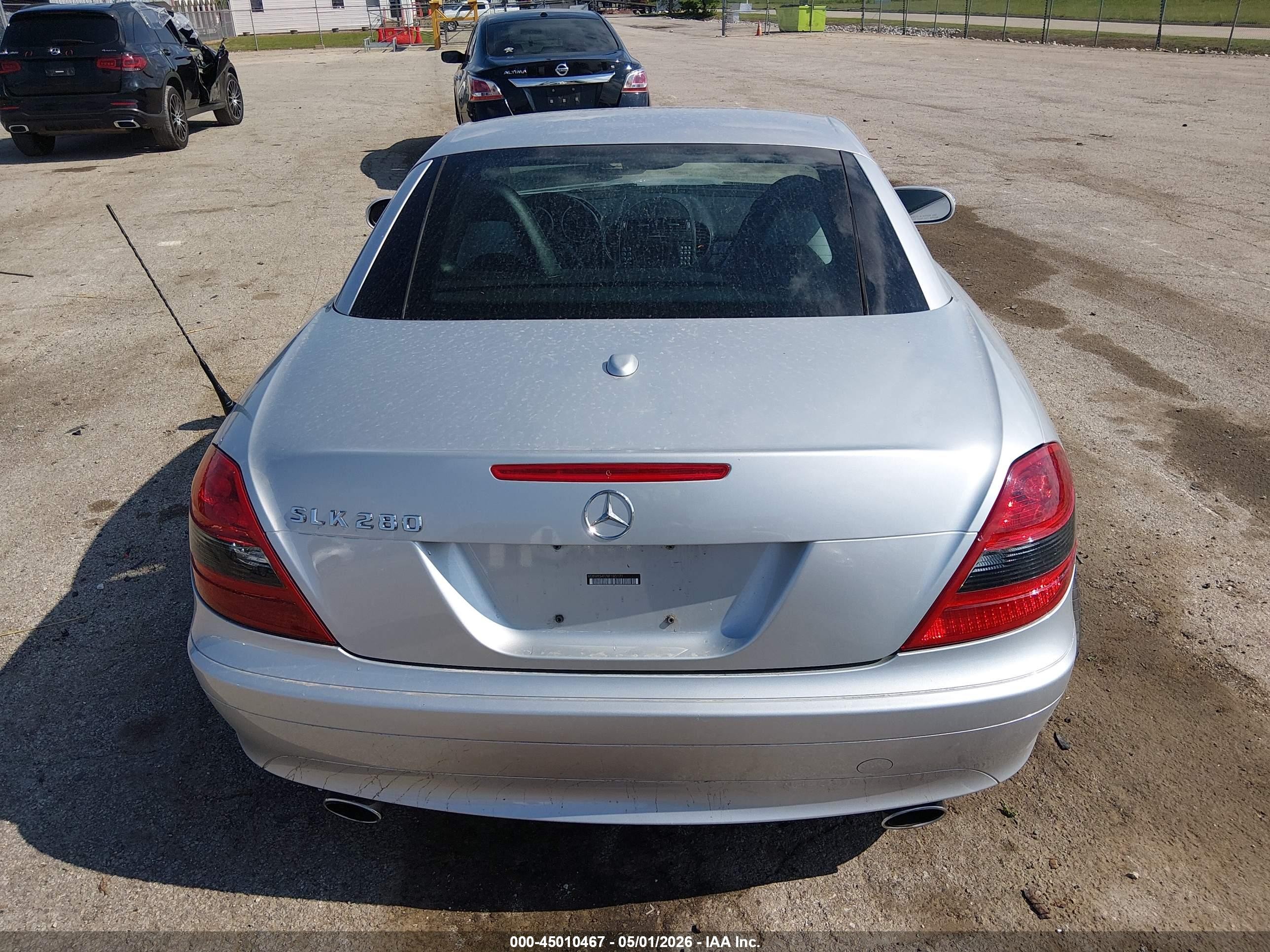 2008 Mercedes-benz Slk 280 Silver vin: WDBWK54F78F185171