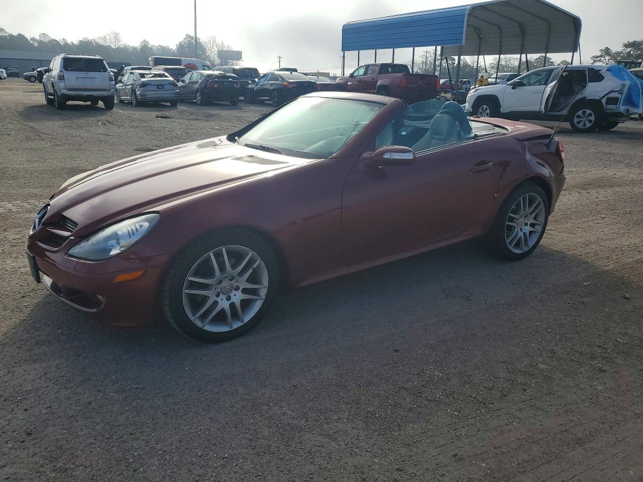 2007 Mercedes-benz Slk 280 Red vin: WDBWK54F87F158463