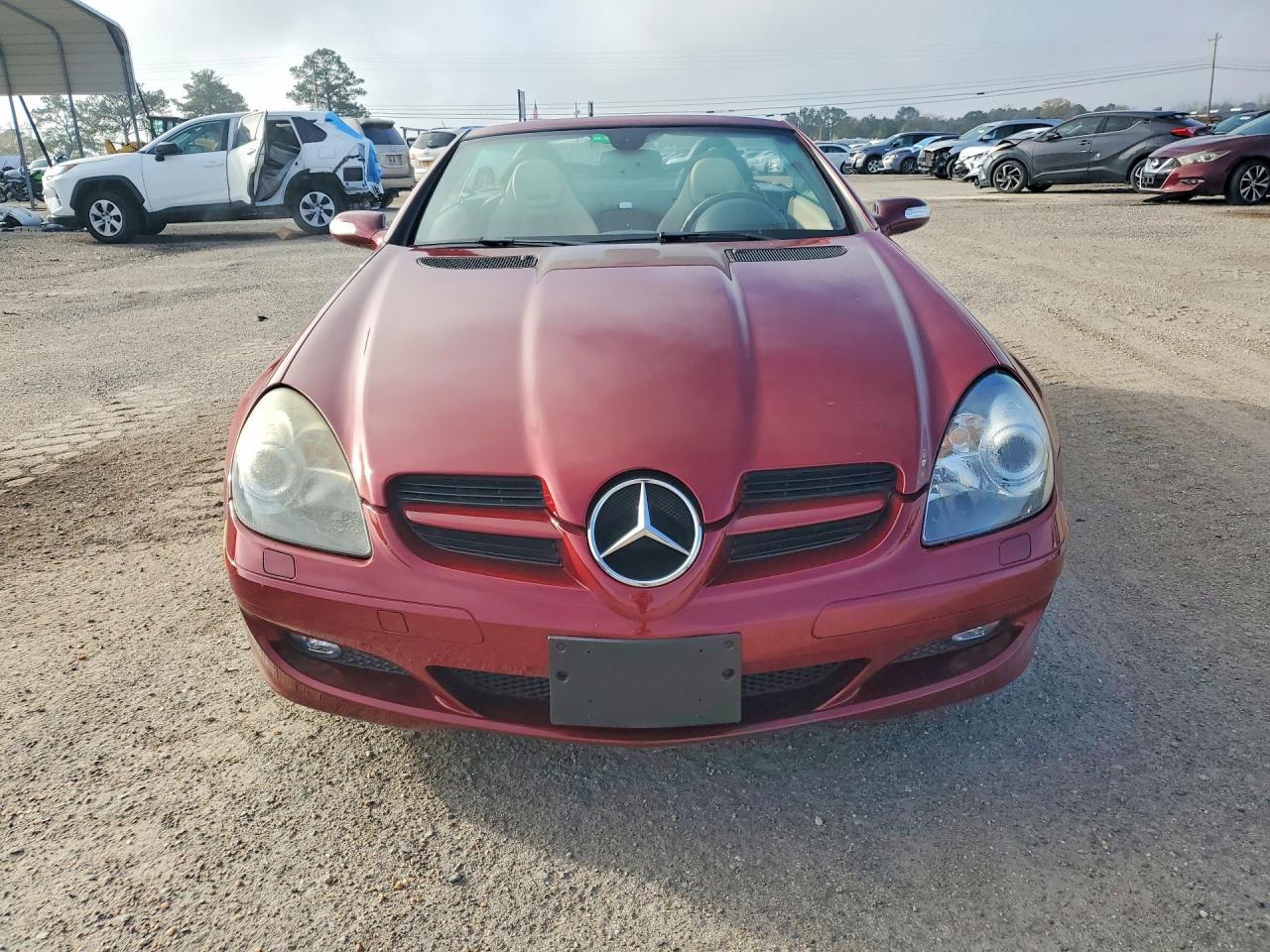 2007 Mercedes-benz Slk 280 Red vin: WDBWK54F87F158463