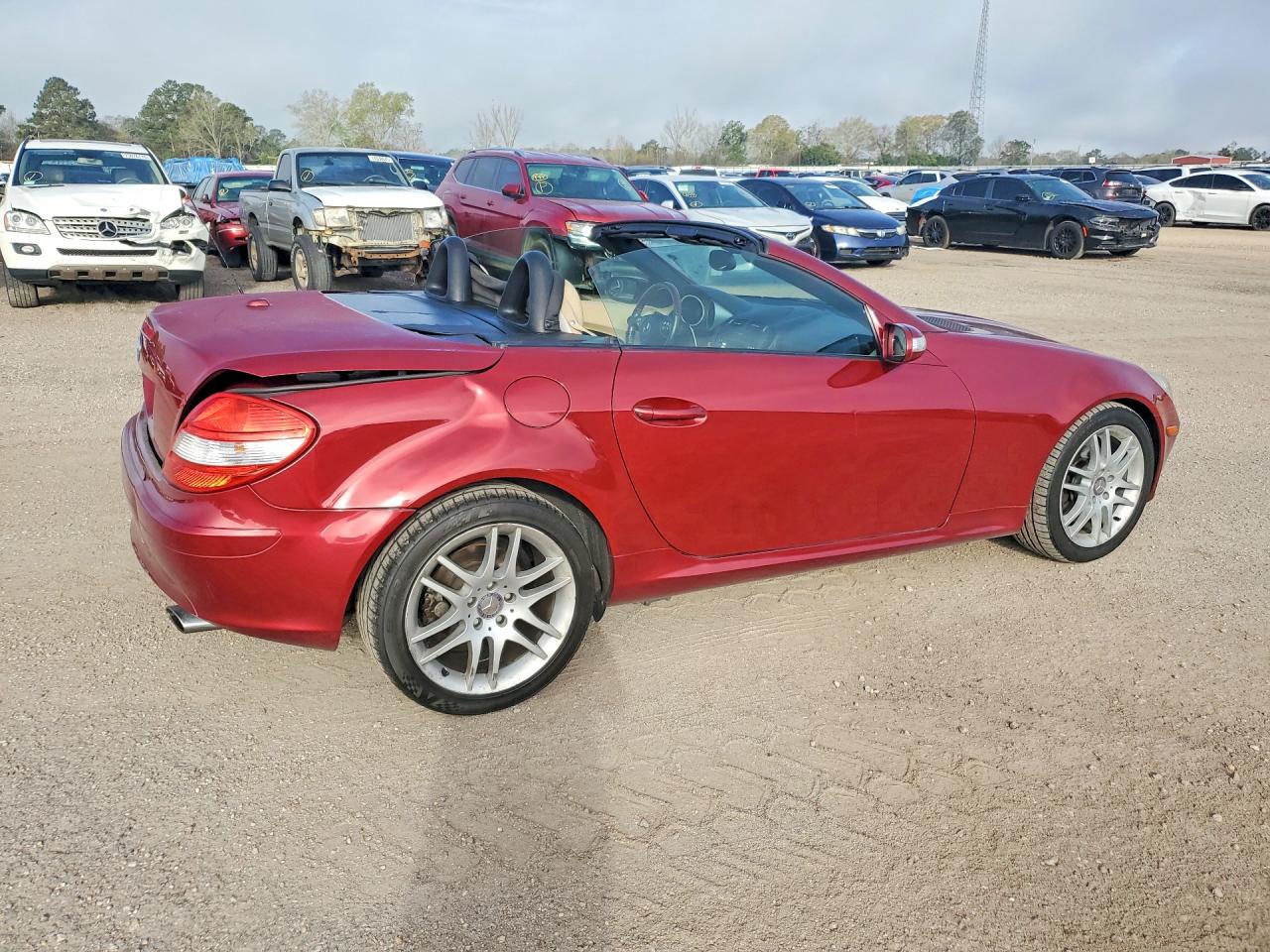2007 Mercedes-benz Slk 280 Red vin: WDBWK54F87F158463