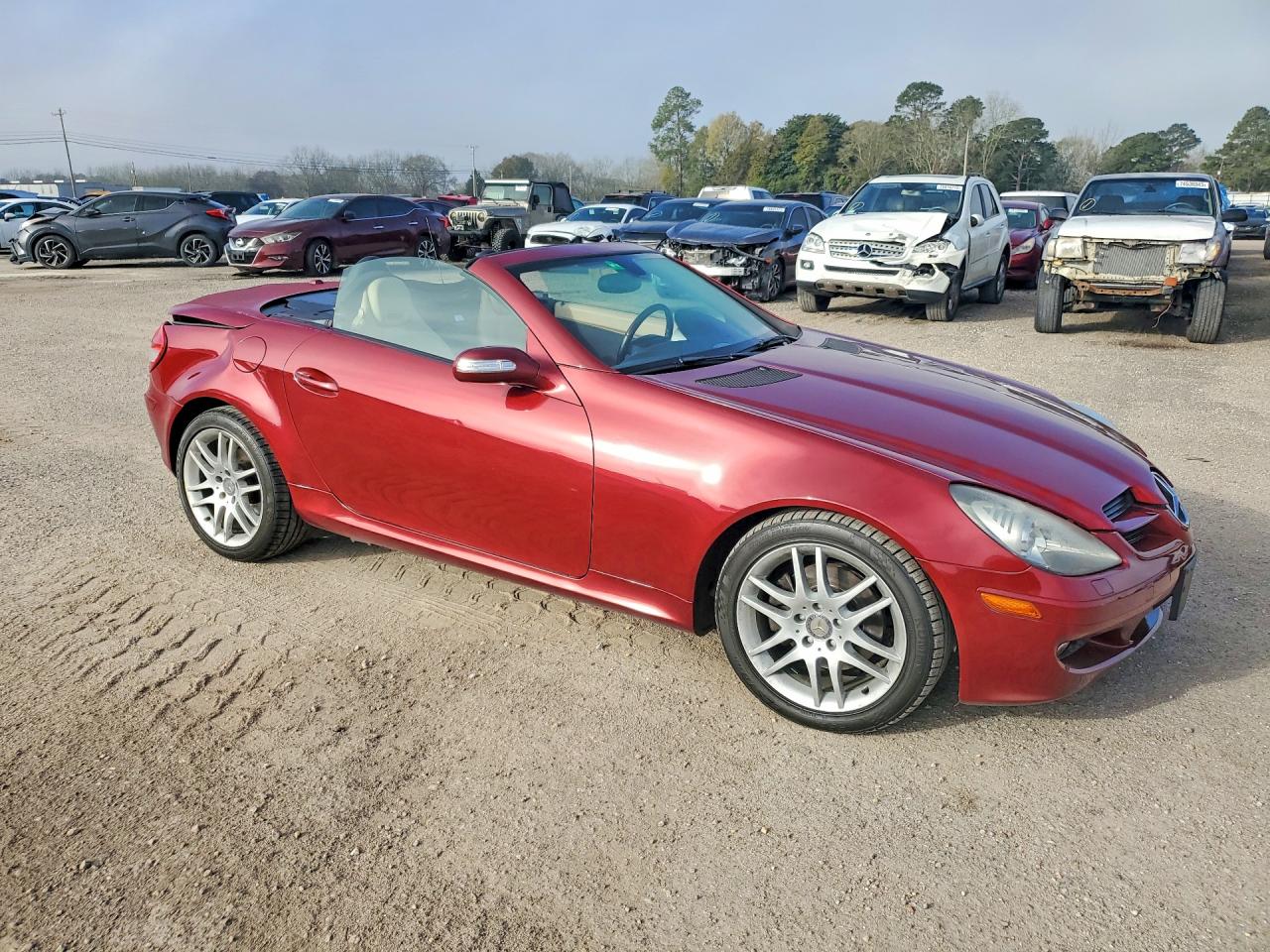 2007 Mercedes-benz Slk 280 Red vin: WDBWK54F87F158463