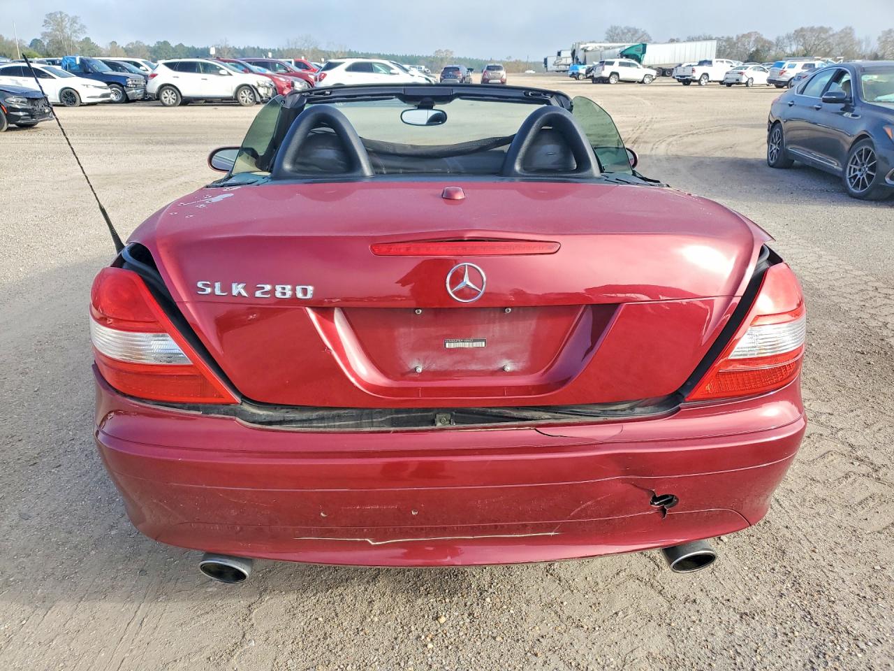 2007 Mercedes-benz Slk 280 Red vin: WDBWK54F87F158463
