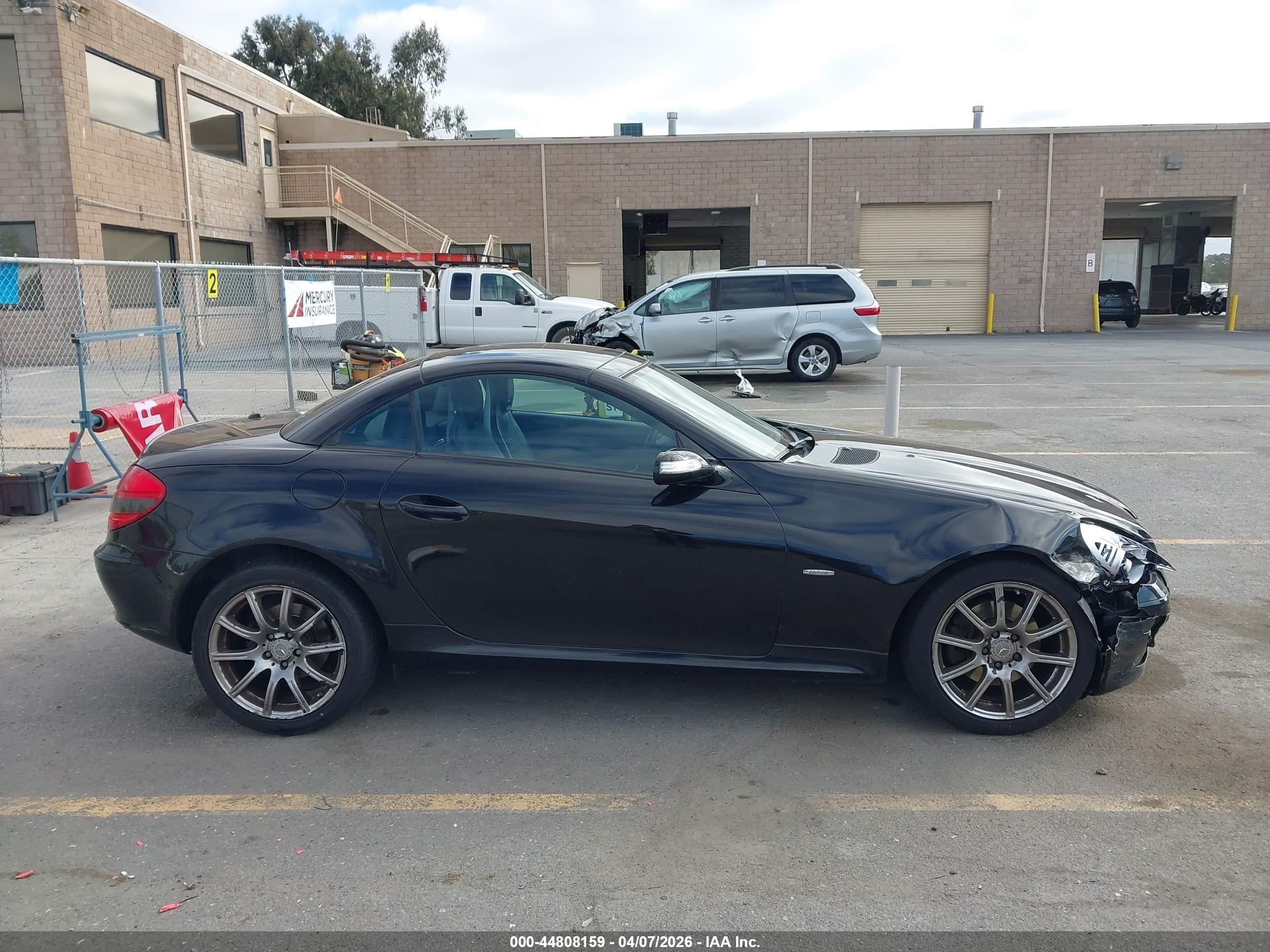 2008 Mercedes-benz Slk 280   Black vin: WDBWK54F88F186328