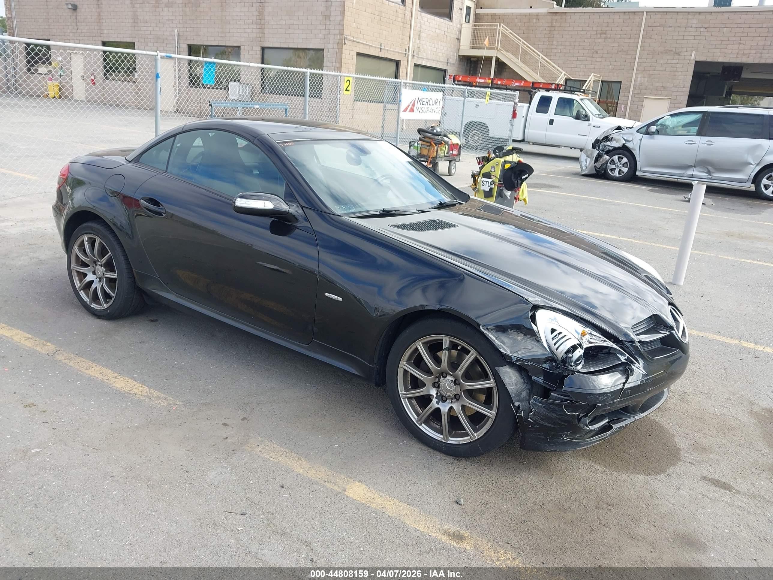 2008 Mercedes-benz Slk 280   Black vin: WDBWK54F88F186328