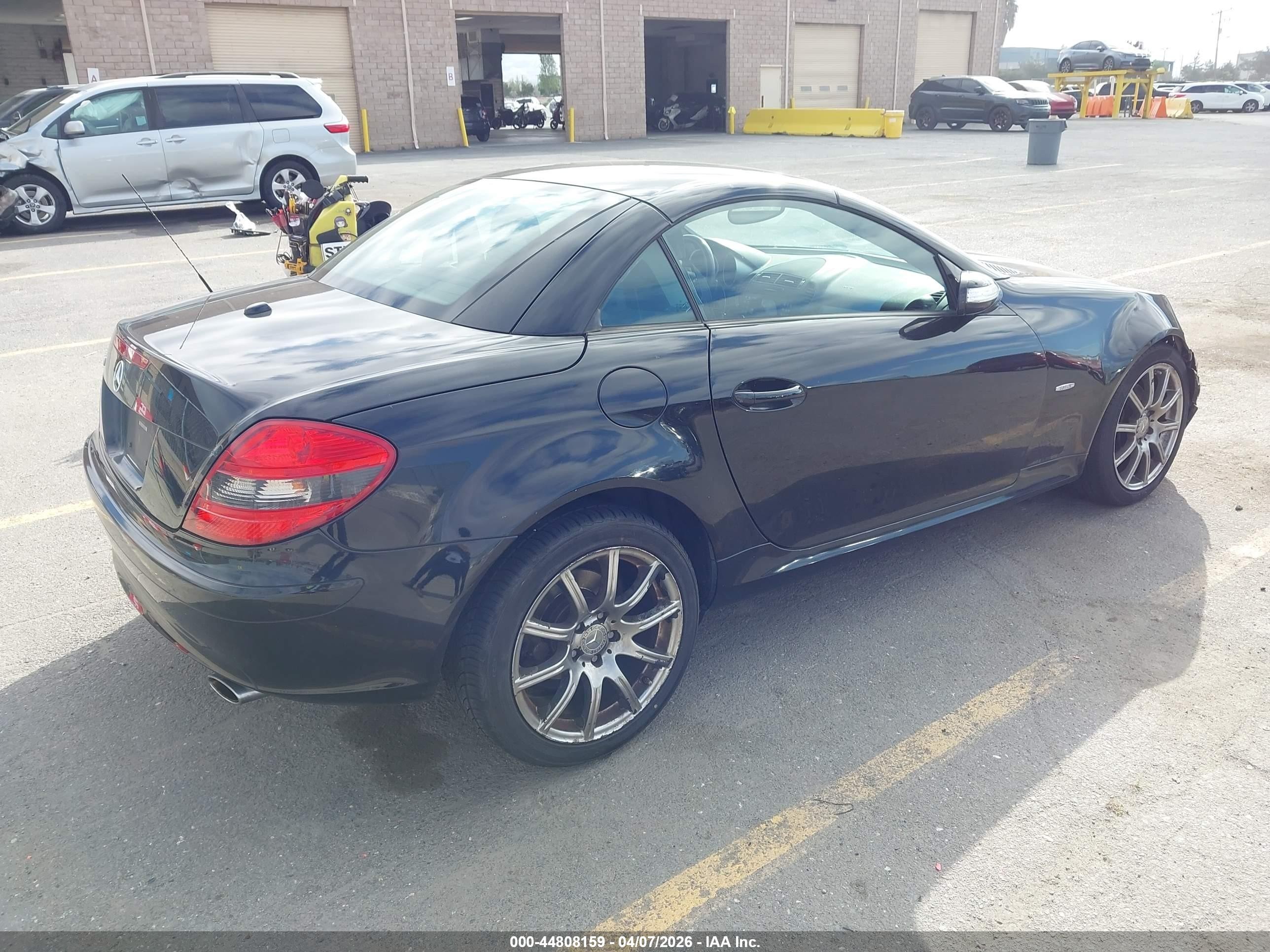 2008 Mercedes-benz Slk 280   Black vin: WDBWK54F88F186328