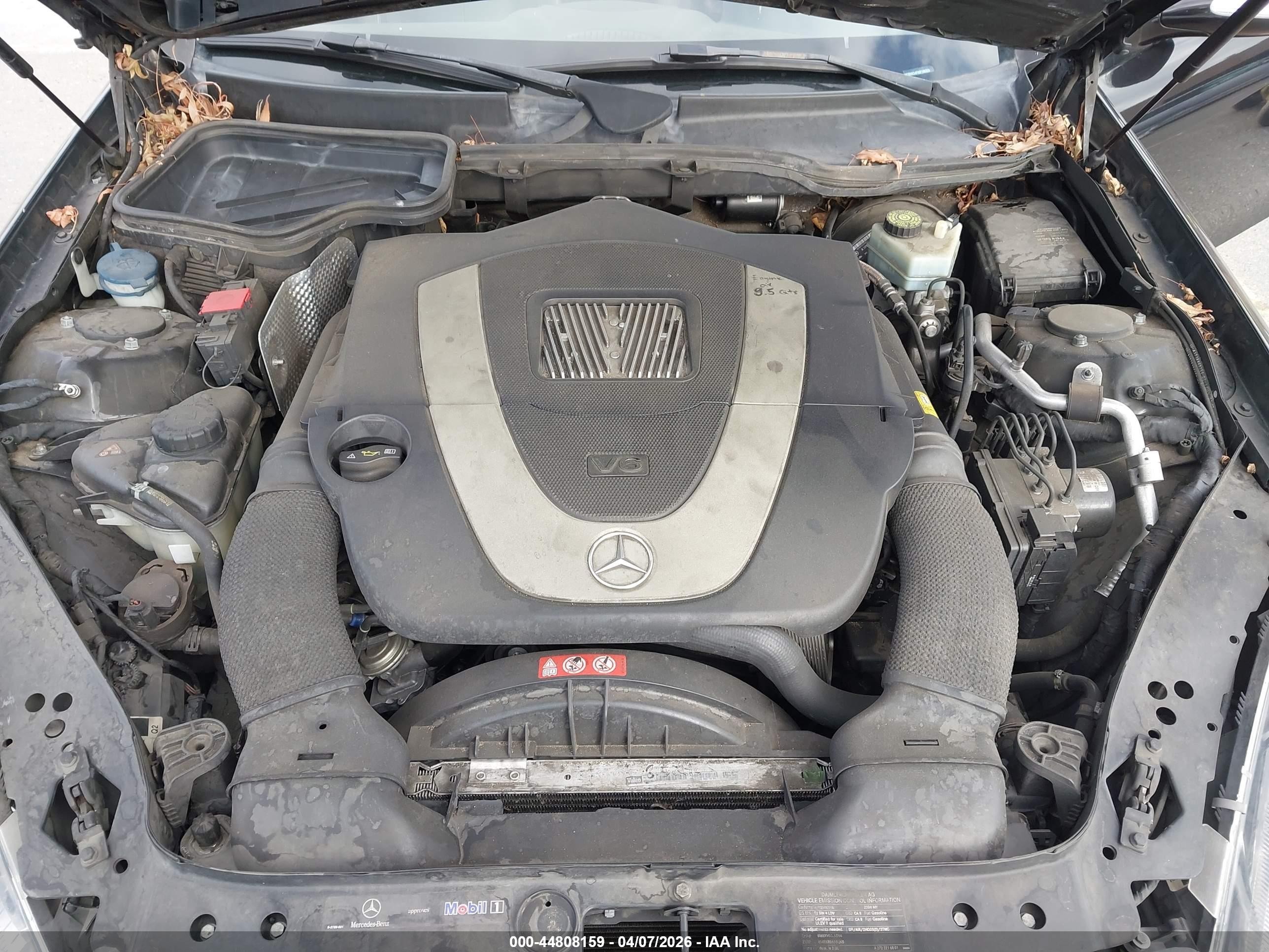 2008 Mercedes-benz Slk 280   Black vin: WDBWK54F88F186328