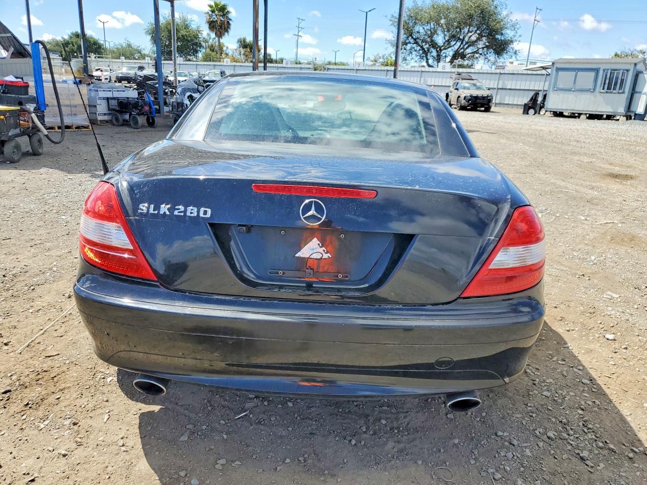 2006 Mercedes-benz Slk 280 Black vin: WDBWK54F96F082833