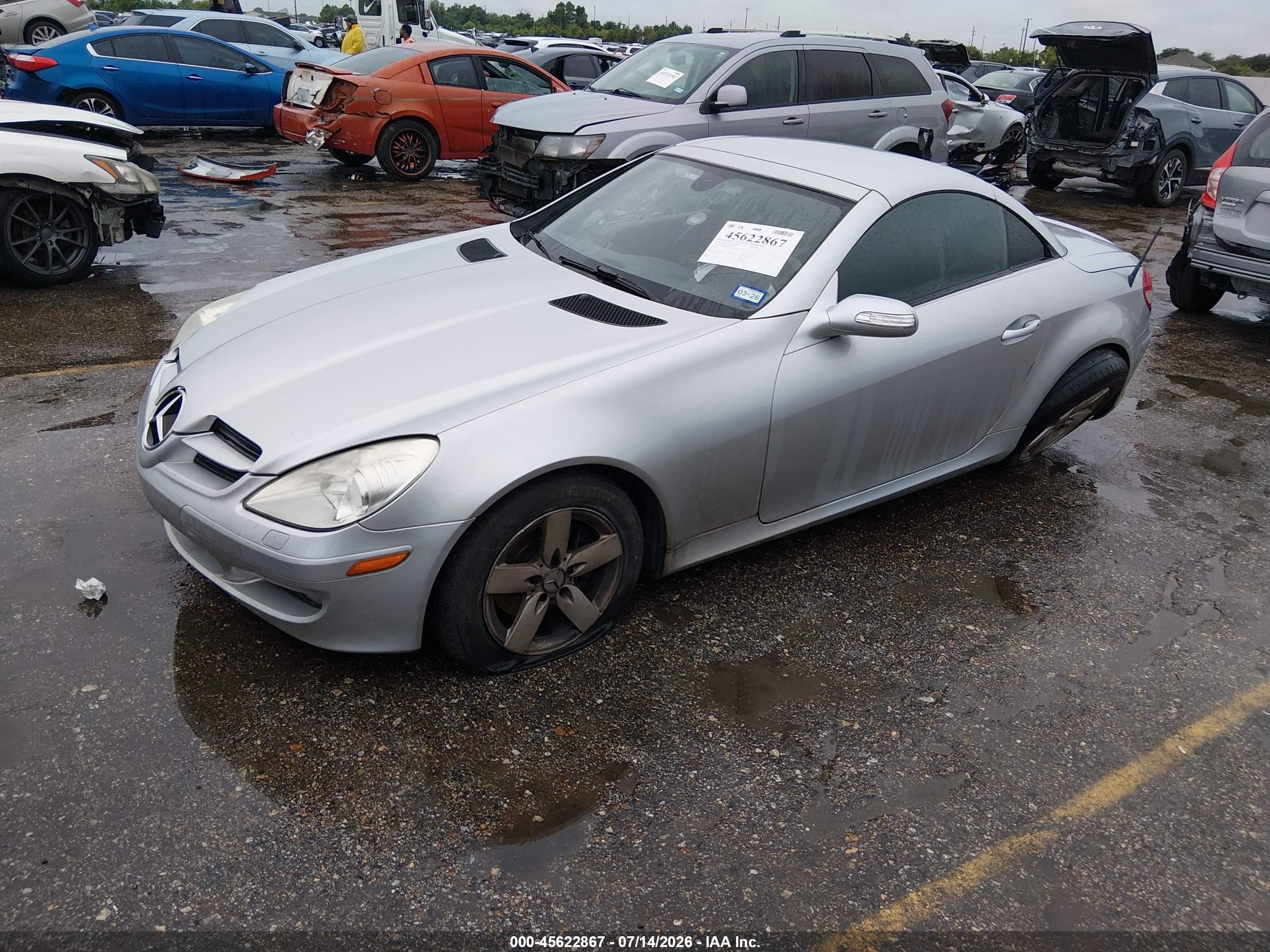 2006 Mercedes-benz Slk 280 Silver vin: WDBWK54F96F124031