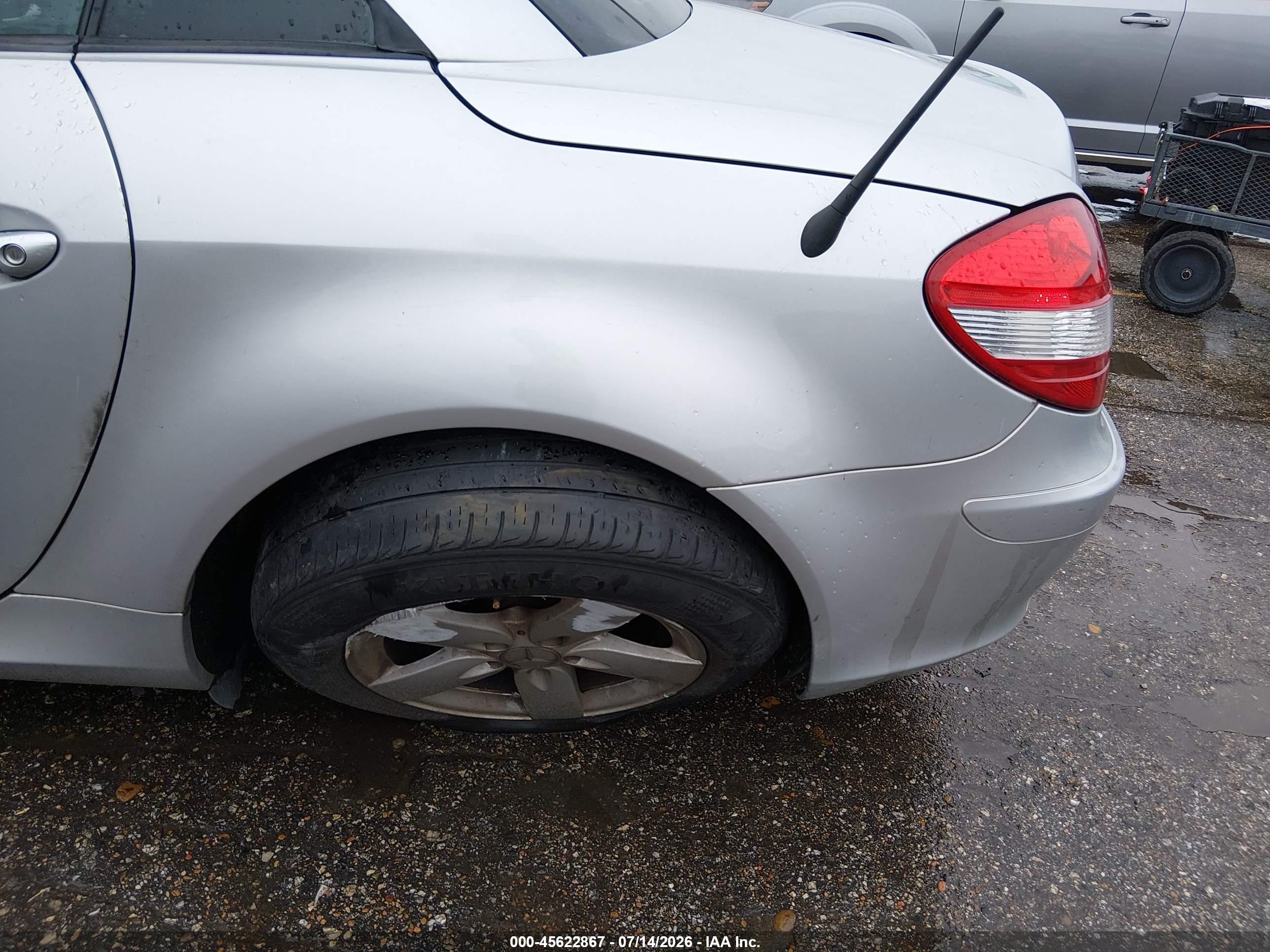 2006 Mercedes-benz Slk 280 Silver vin: WDBWK54F96F124031