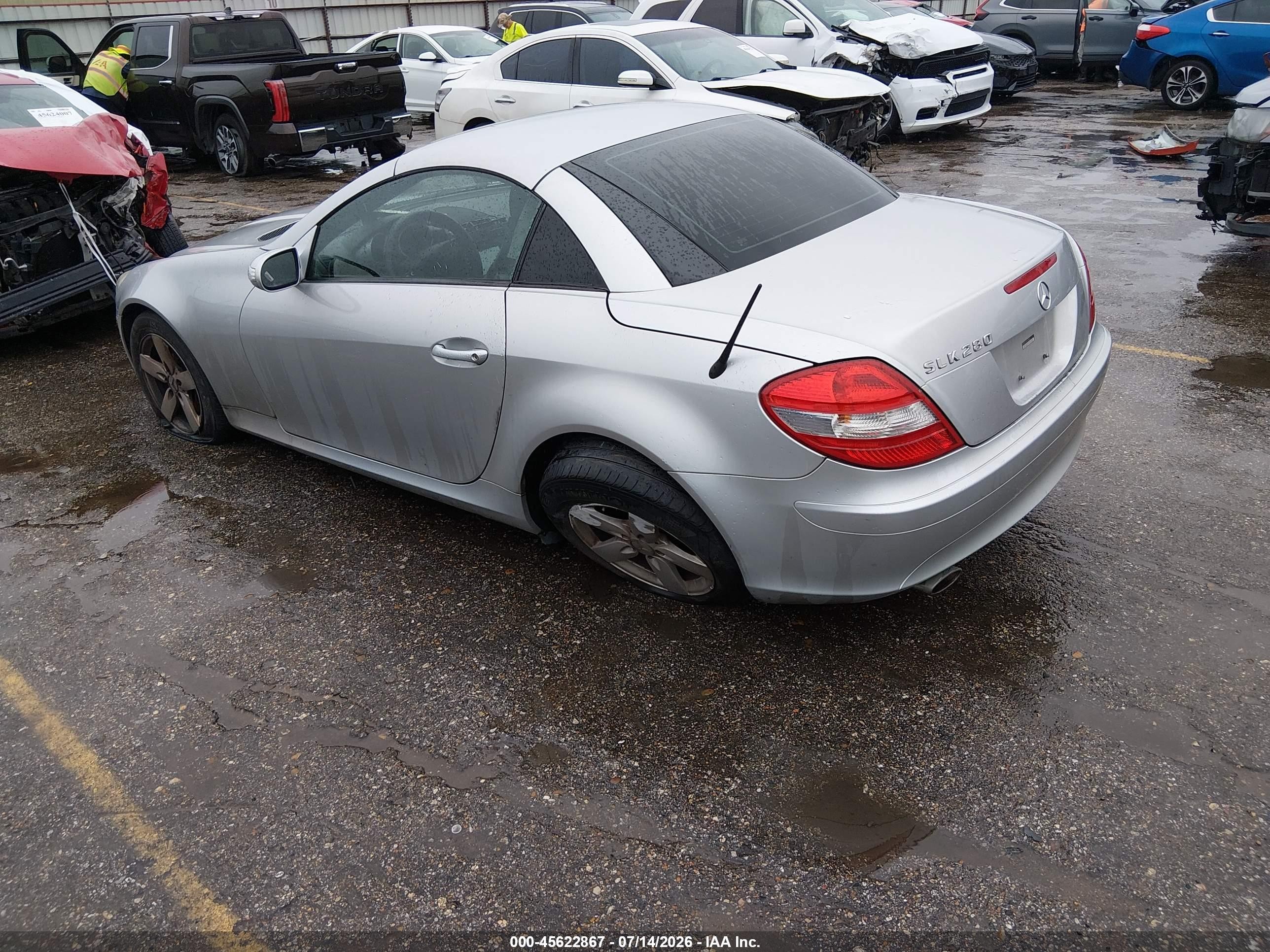 2006 Mercedes-benz Slk 280 Silver vin: WDBWK54F96F124031