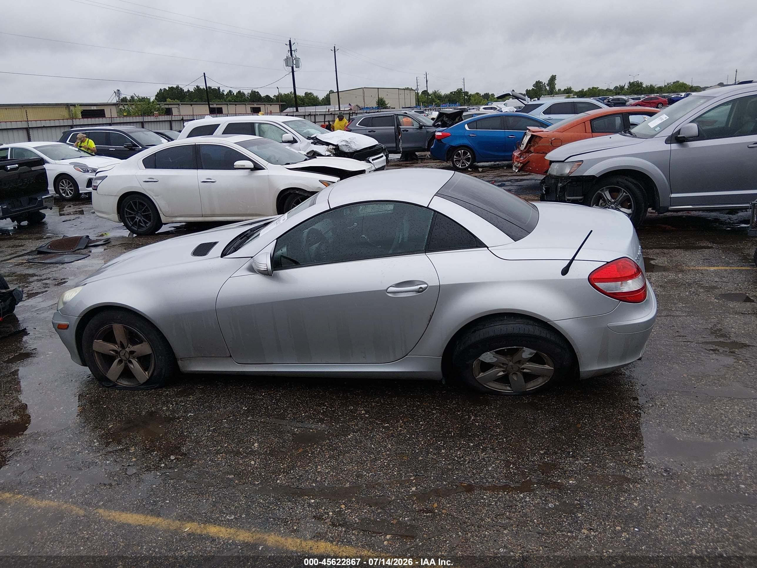 2006 Mercedes-benz Slk 280 Silver vin: WDBWK54F96F124031