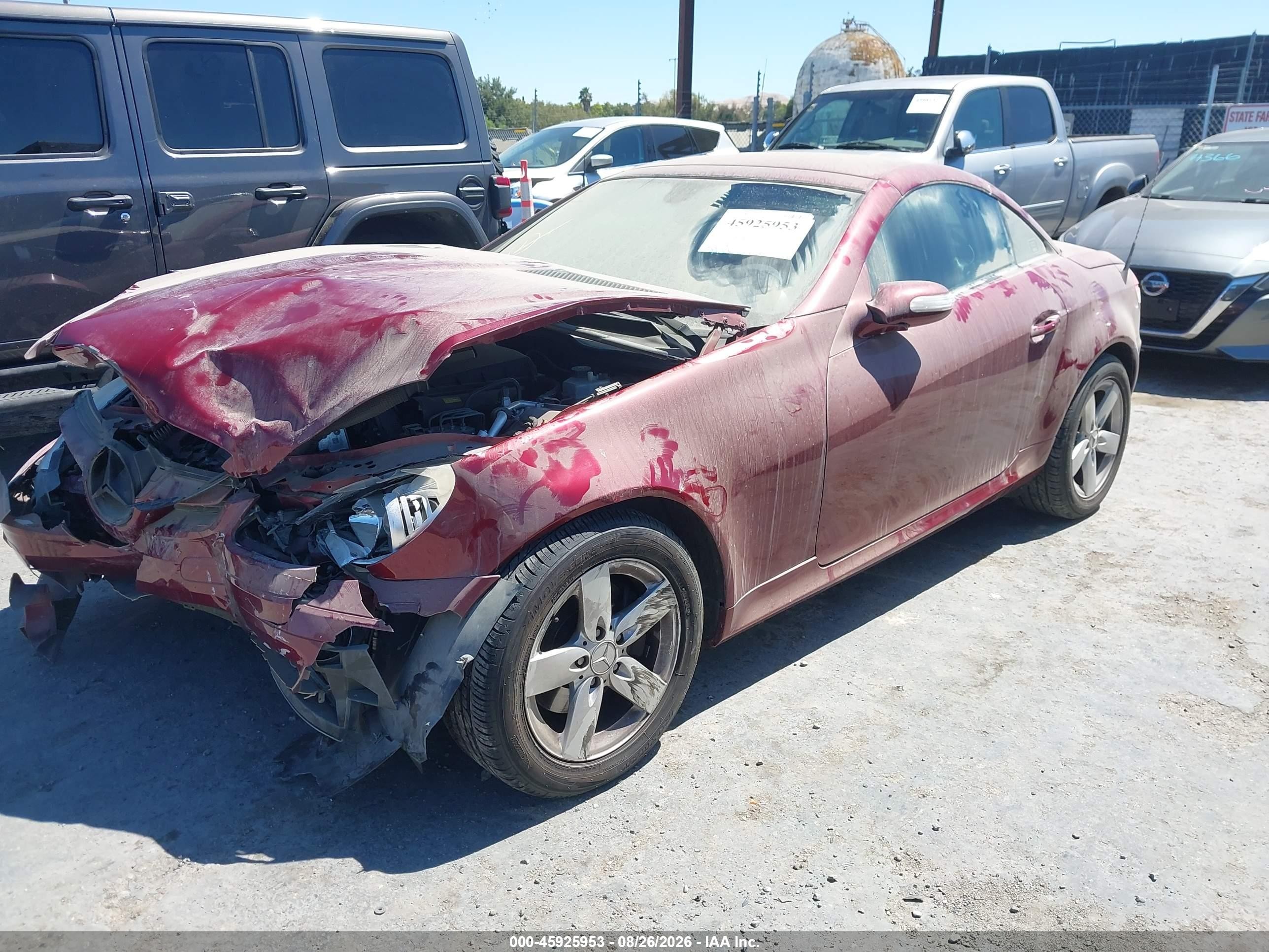 2007 Mercedes-benz Slk 280 Red vin: WDBWK54F97F137735
