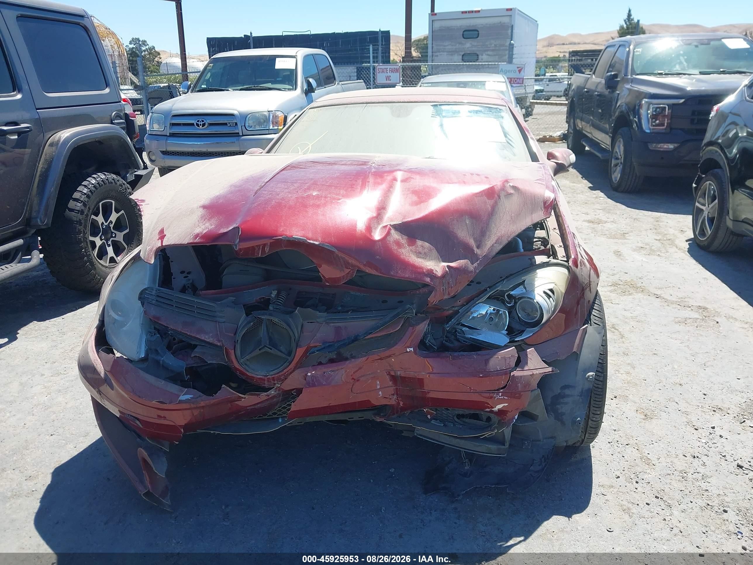 2007 Mercedes-benz Slk 280 Red vin: WDBWK54F97F137735