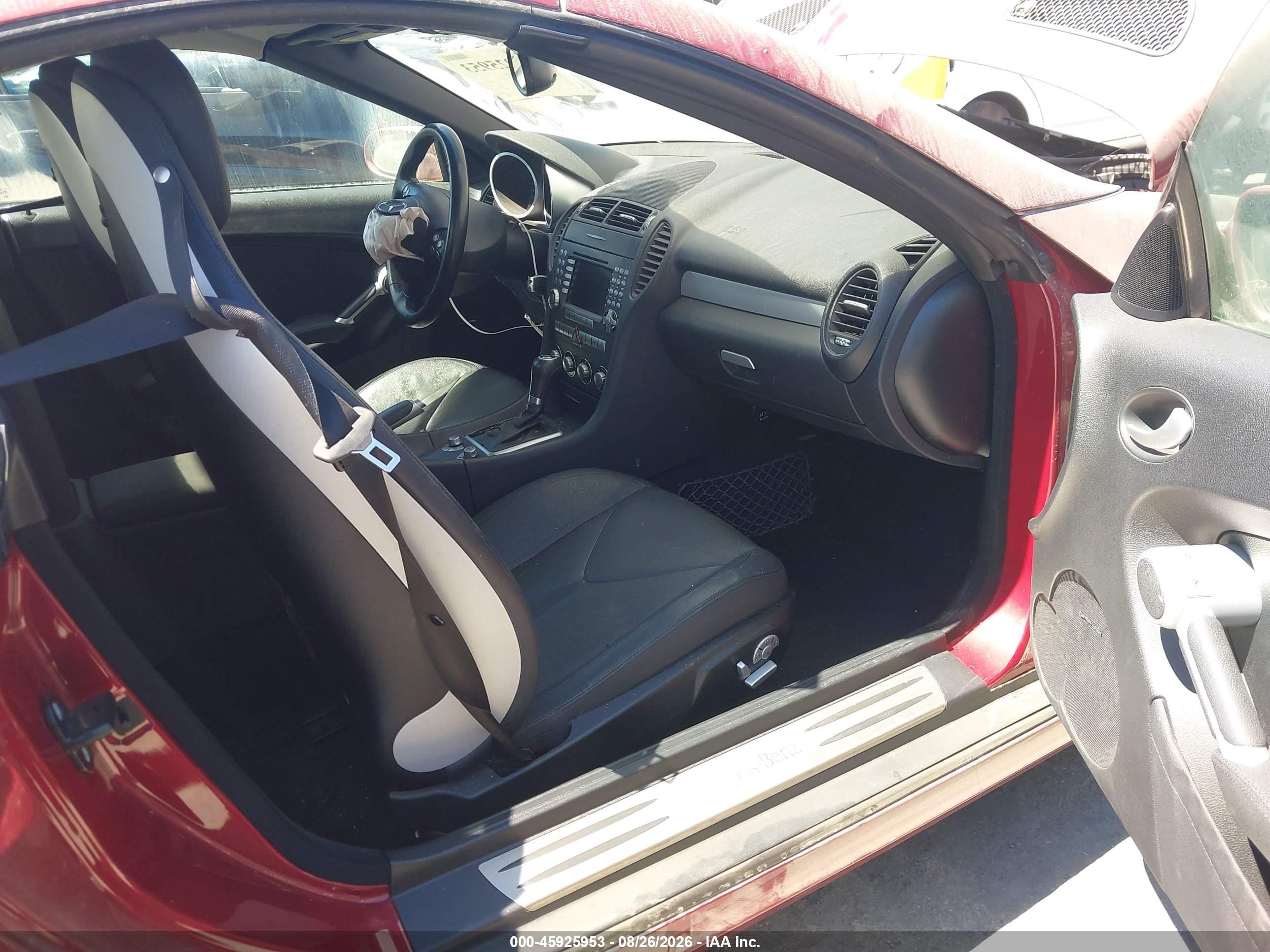 2007 Mercedes-benz Slk 280 Red vin: WDBWK54F97F137735