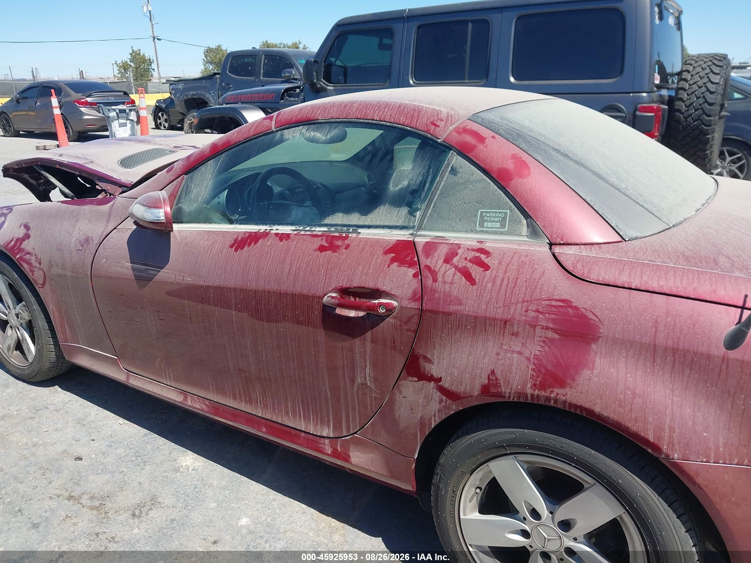 2007 Mercedes-benz Slk 280 Red vin: WDBWK54F97F137735