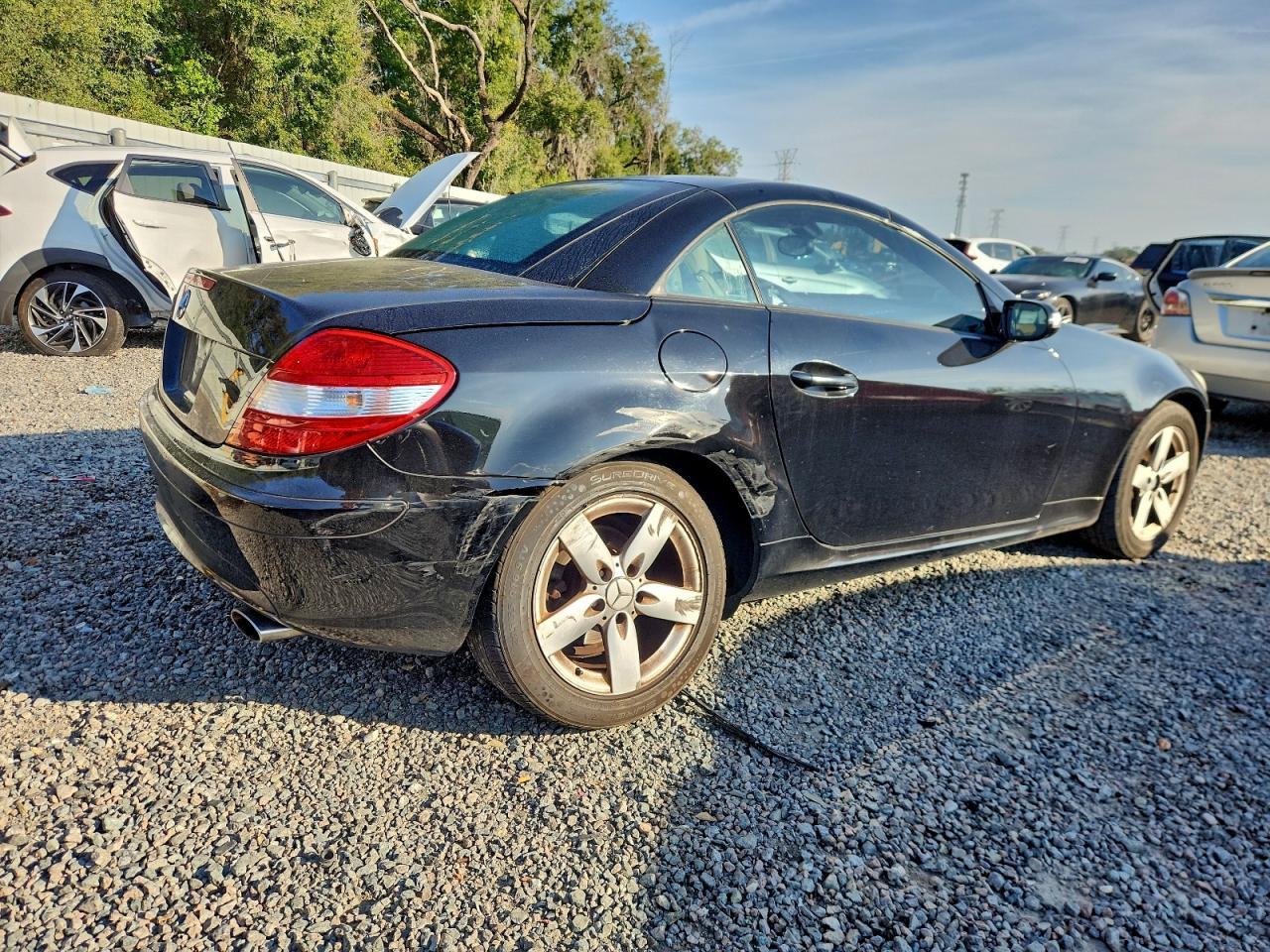 2007 Mercedes-benz Slk 280 Black vin: WDBWK54F97F154177