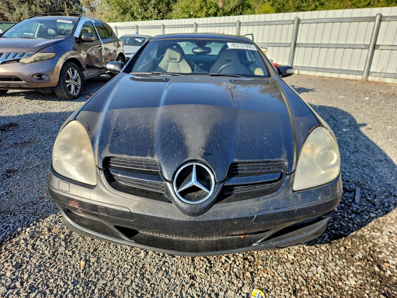 2007 Mercedes-benz Slk 280 Black vin: WDBWK54F97F154177