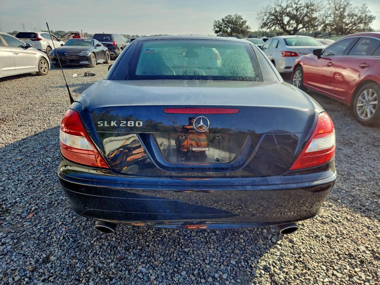 2007 Mercedes-benz Slk 280 Black vin: WDBWK54F97F154177