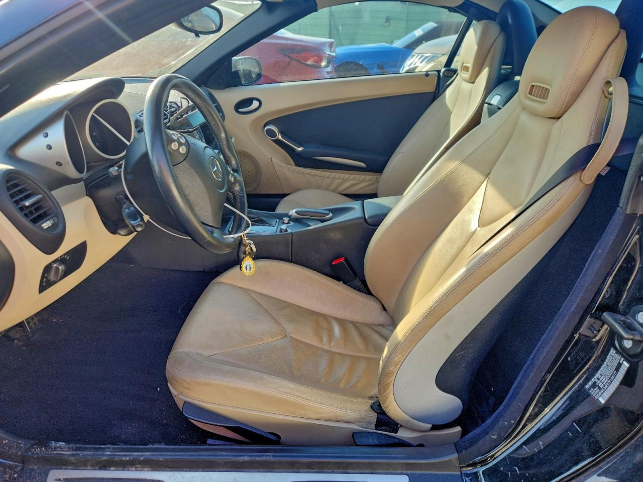 2007 Mercedes-benz Slk 280 Black vin: WDBWK54F97F154177