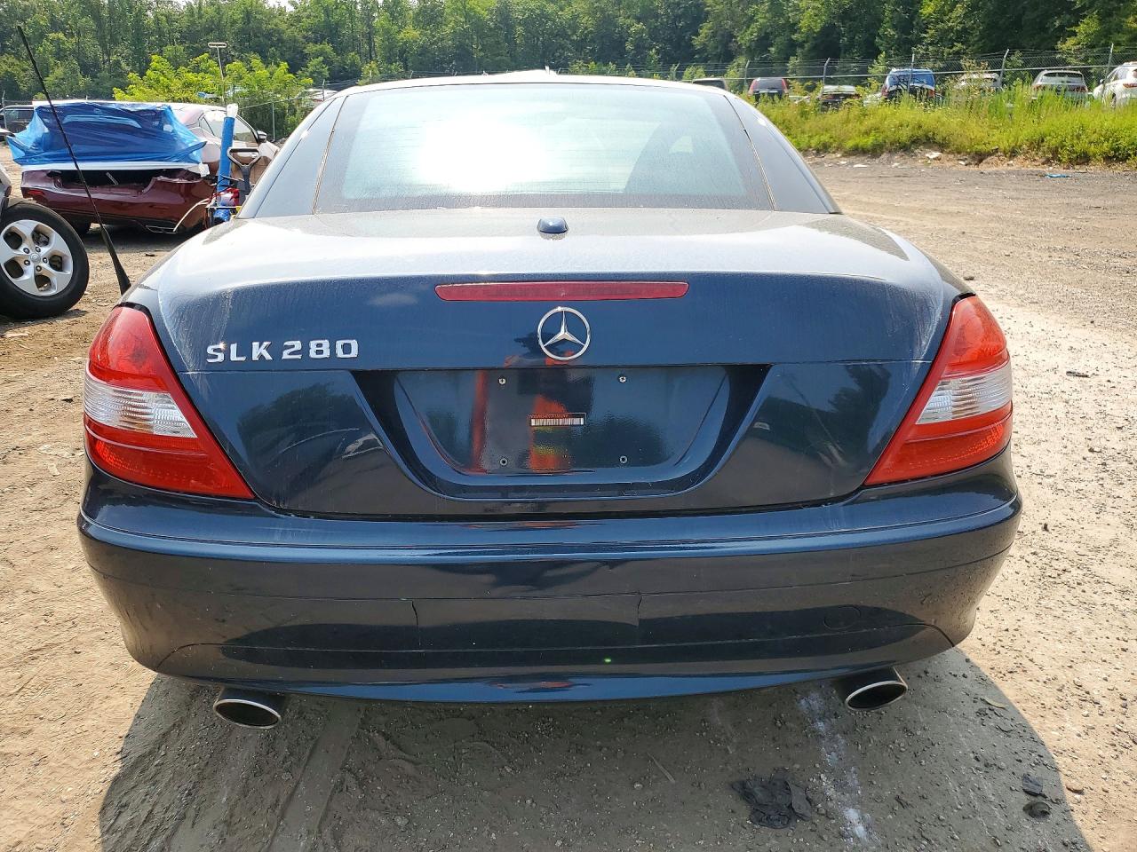 2007 Mercedes-benz Slk 280 Blue vin: WDBWK54F97F160299