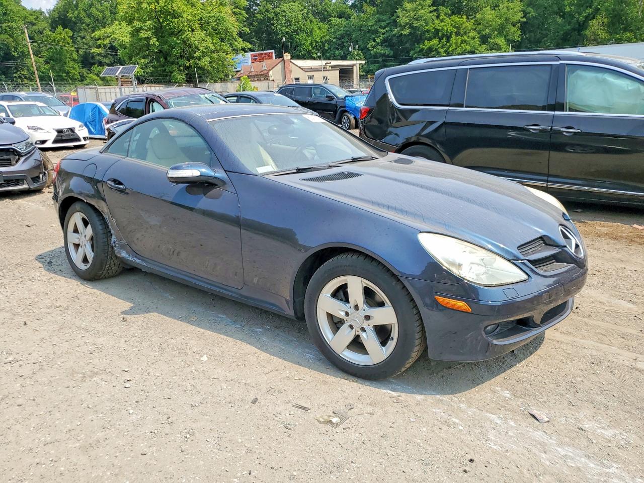 2007 Mercedes-benz Slk 280 Blue vin: WDBWK54F97F160299