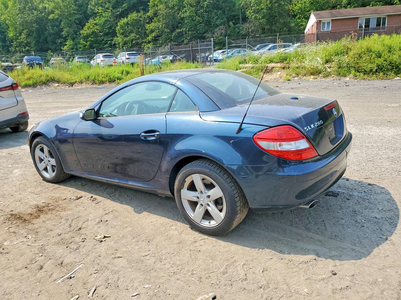 2007 Mercedes-benz Slk 280 Blue vin: WDBWK54F97F160299
