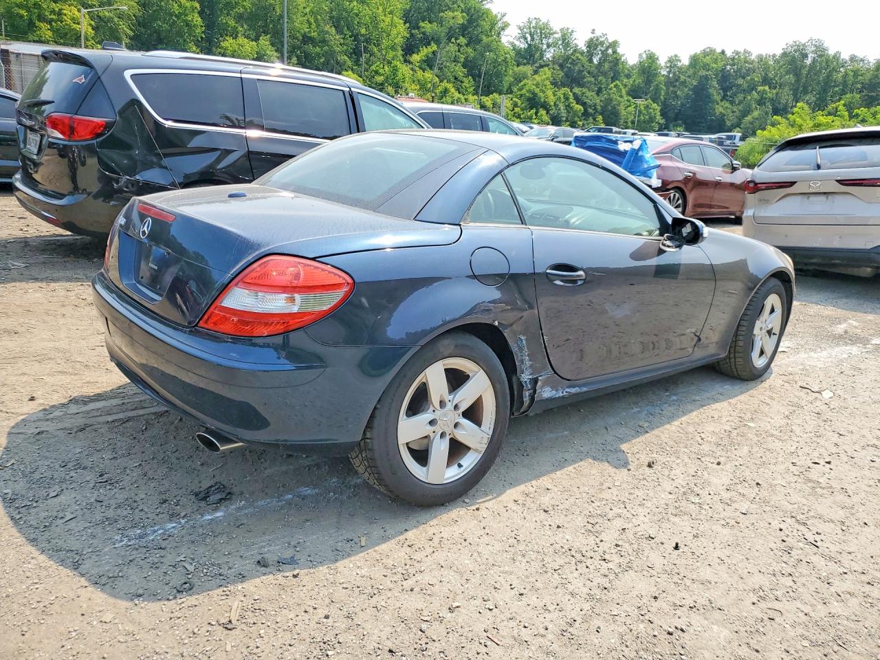 2007 Mercedes-benz Slk 280 Blue vin: WDBWK54F97F160299