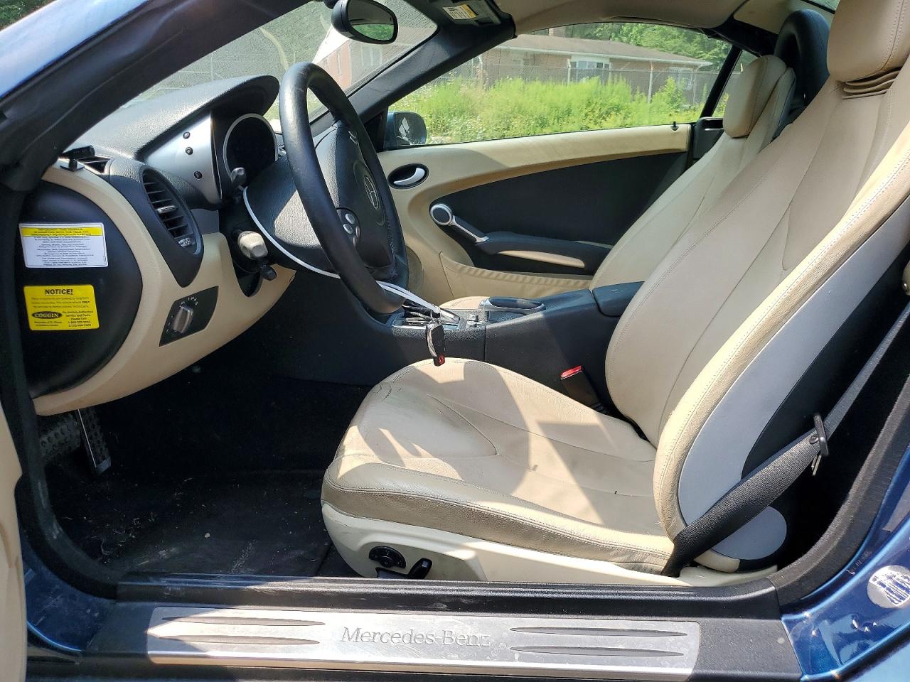 2007 Mercedes-benz Slk 280 Blue vin: WDBWK54F97F160299
