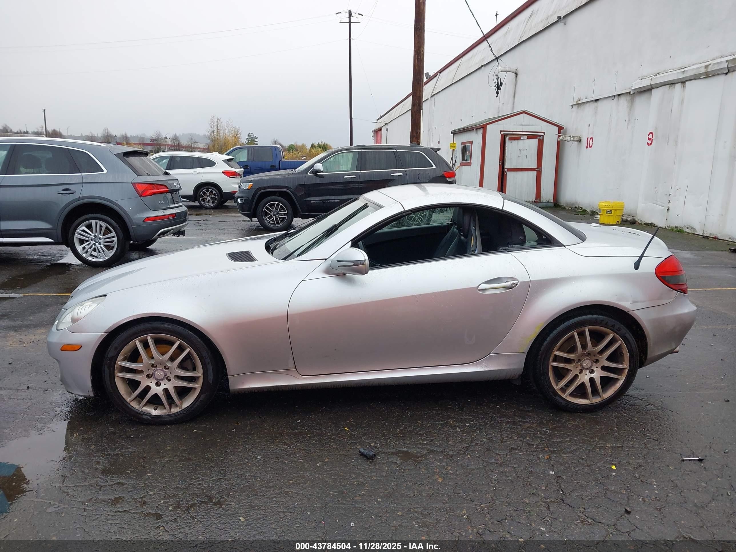 2009 Mercedes-benz Slk 300   Silver vin: WDBWK54F99F192527